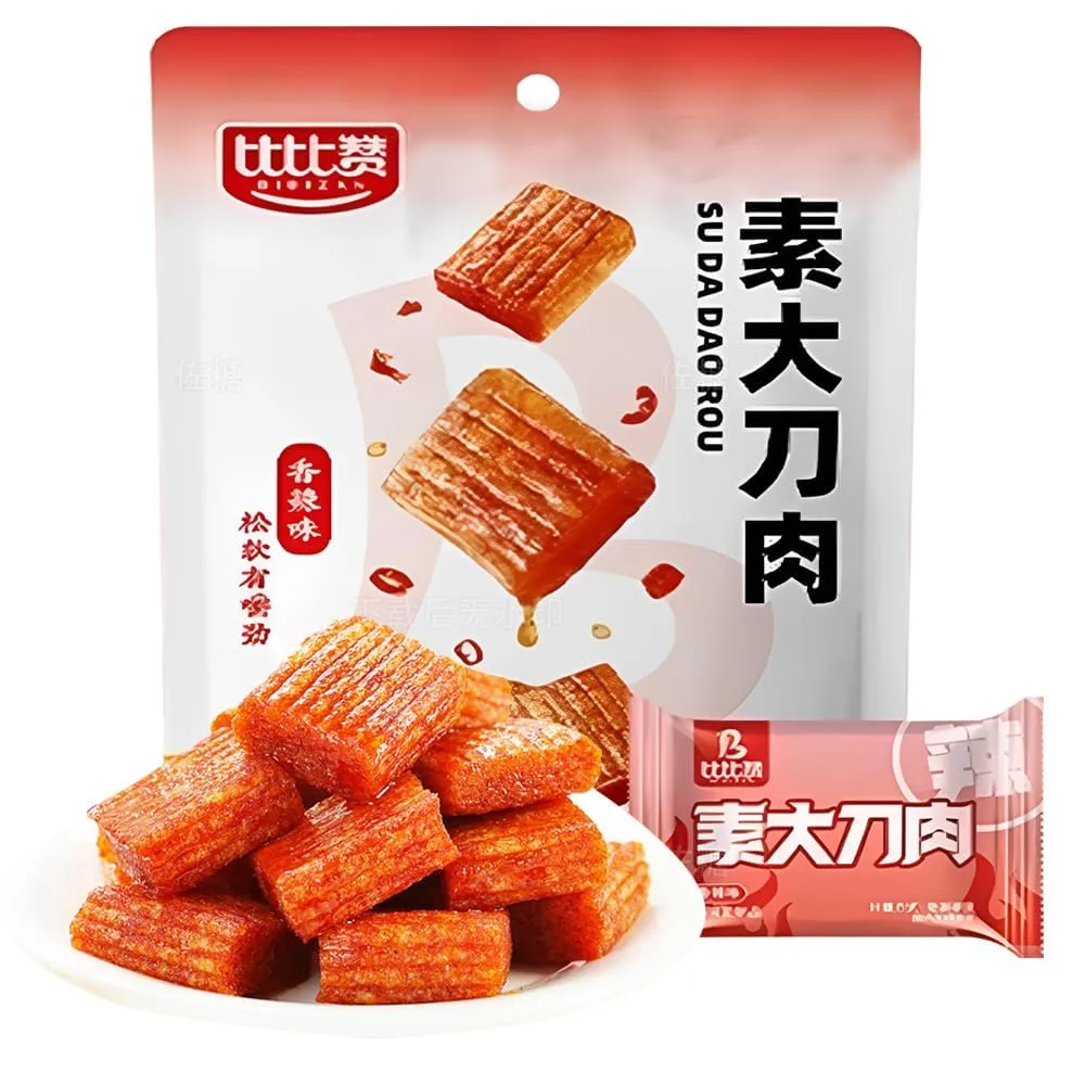 latiao Neatly shaped Vegetarian Gluten Squares，Chinese Snacks Spicy Flavour,latio，Chinese Snacks Spicy Flavour,latiao spicy strip,8.04oz…
