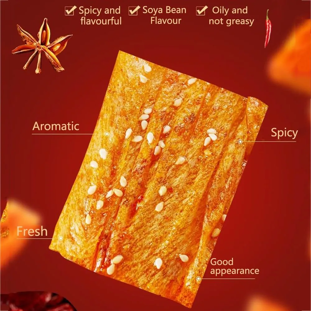 Latiao ，Snacks Spicy Hand Shredded Bean Peel Chilli Snacks for cravings Snacks Spicy and savoury，latiao…