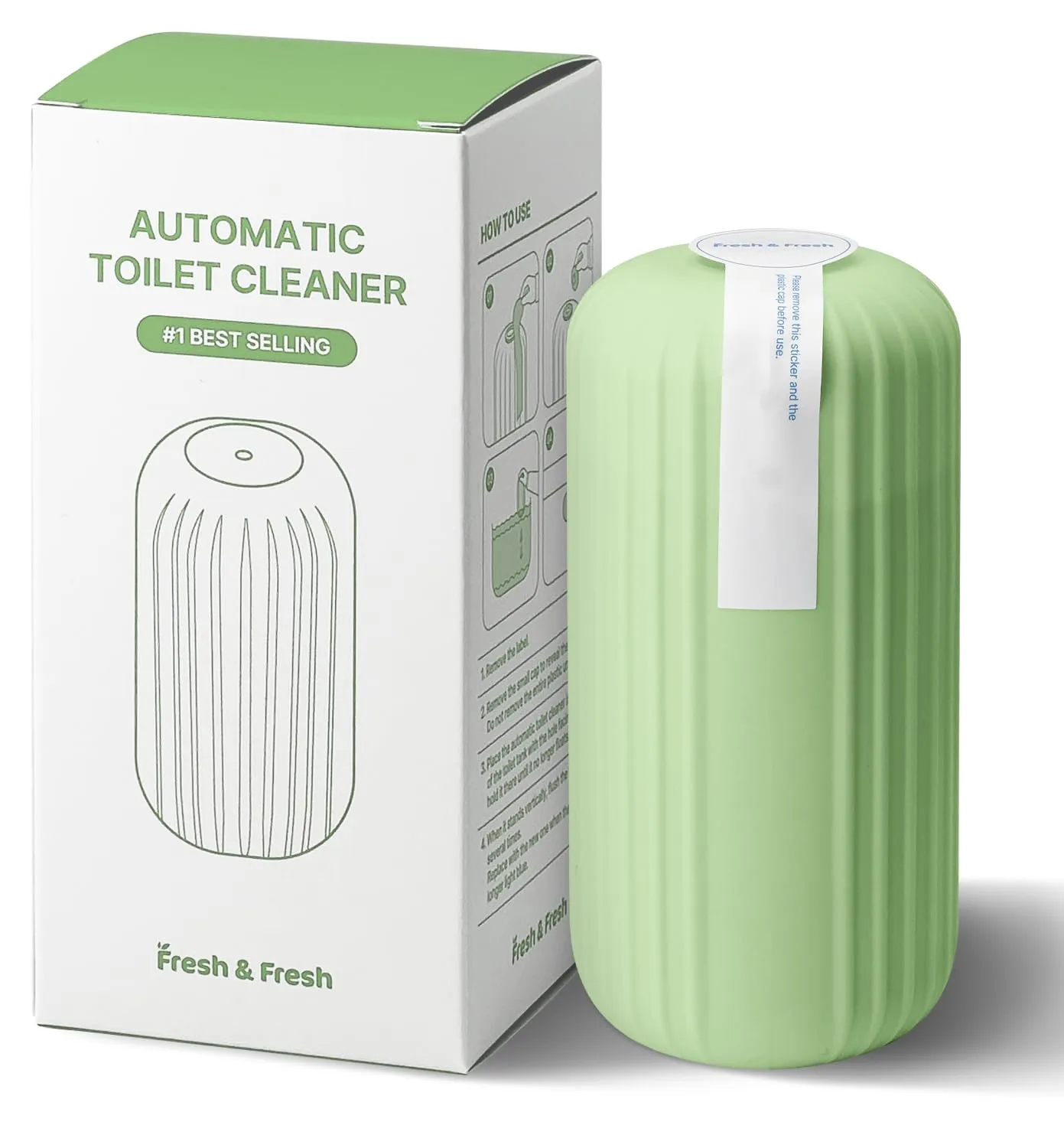 Fresh & Fresh Automatic Toilet Bowl Cleaners (Forest Green) - 1 Bottle(UPTO 2500 FLUSHES/Bottle), Commercial and Residential Toilet Cleaner 3-4 MONTH Lasting Toilet Bowl Cleaner Bottle