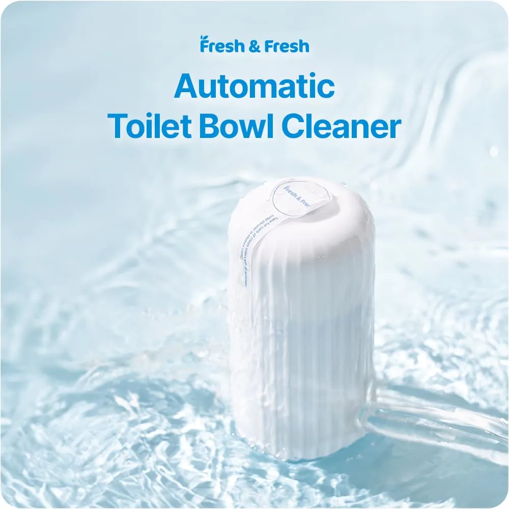 Fresh & Fresh Automatic Toilet Bowl Cleaners (Sky Blue) - 1 Bottle(UPTO 2500 FLUSHES/Bottle), Commercial and Residential Toilet Cleaner 3-4 MONTH Lasting Toilet Bowl Cleaner Bottle