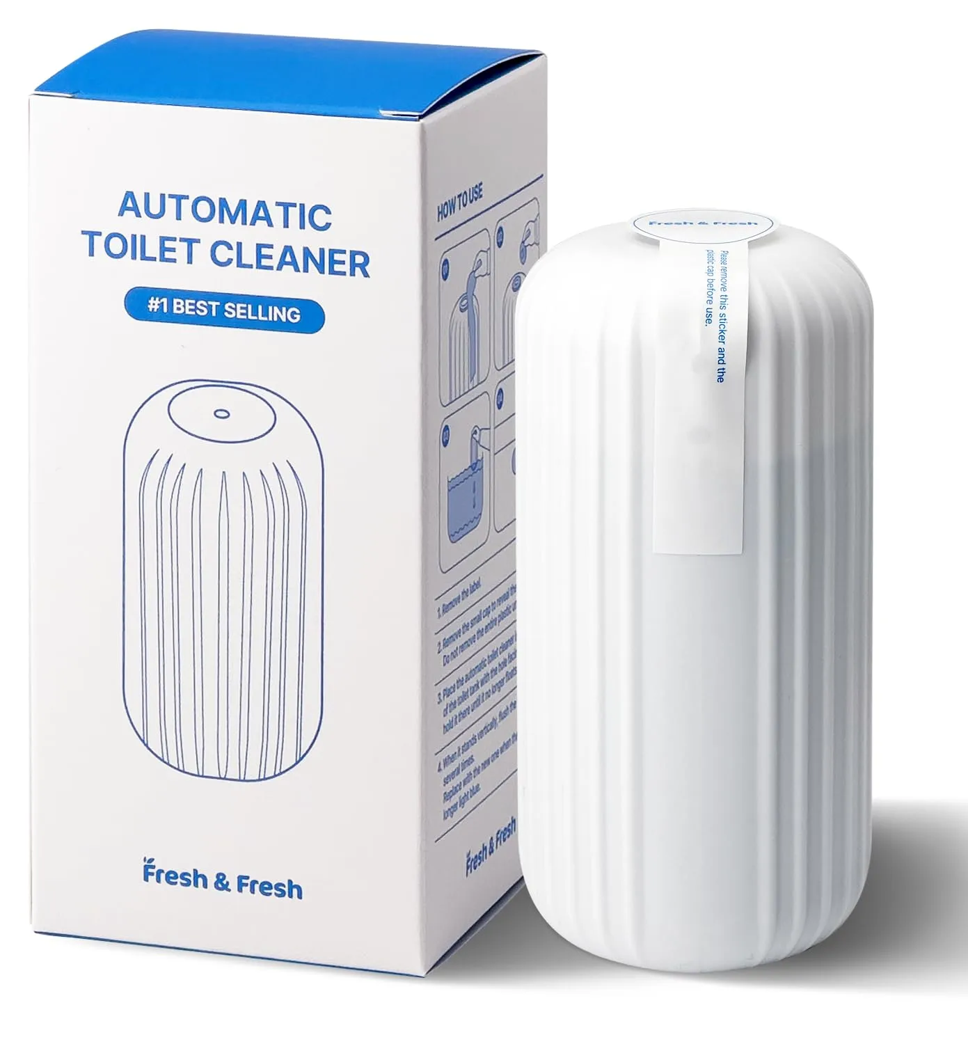 Fresh & Fresh Automatic Toilet Bowl Cleaners - 1 Bottle(UPTO 2500 FLUSHES/Bottle), Commercial and Residential Toilet Cleaner 3-4 MONTH Lasting Toilet Bowl Cleaner Bottle