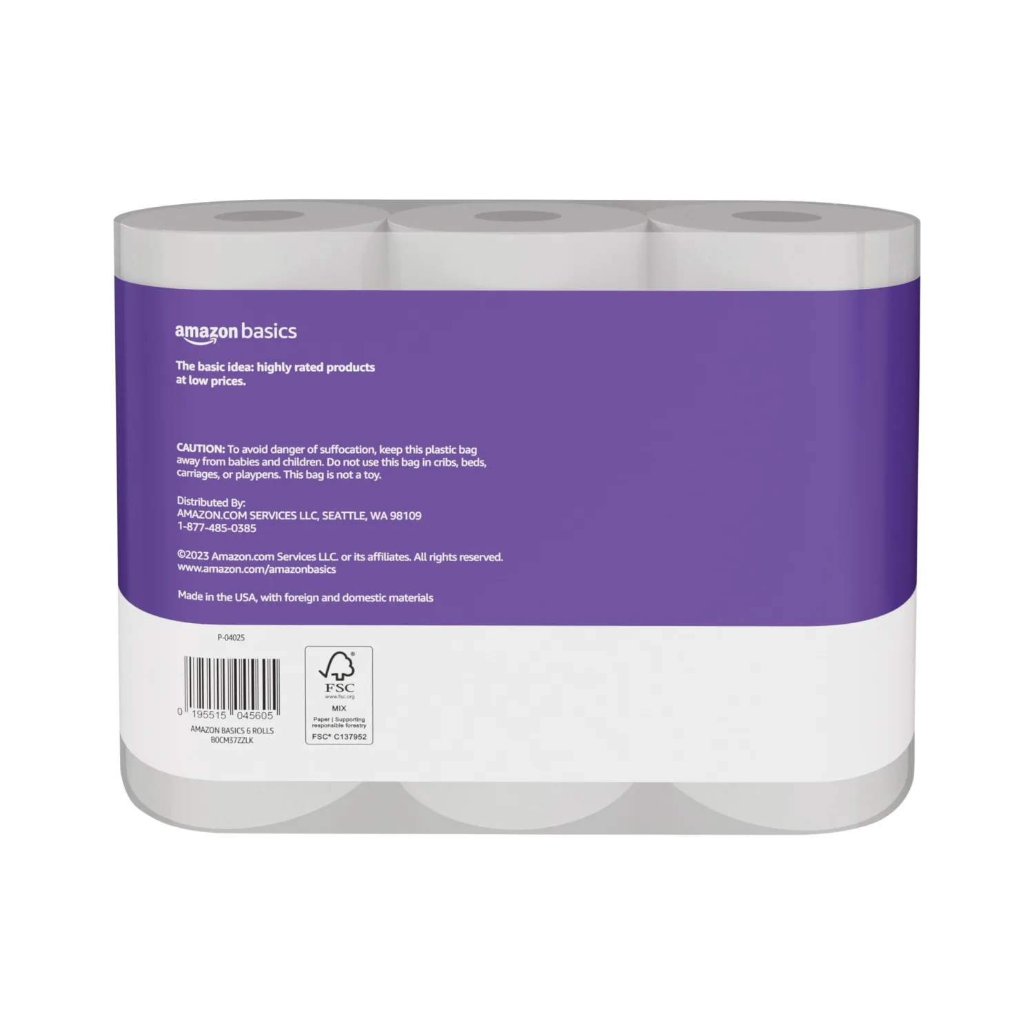 Amazon Basics Soft and Strong 2-Ply Toilet Paper, 12 Ultra Rolls = 48 Regular Rolls, Unscented, 340 Sheet (2 Packs of 6)
