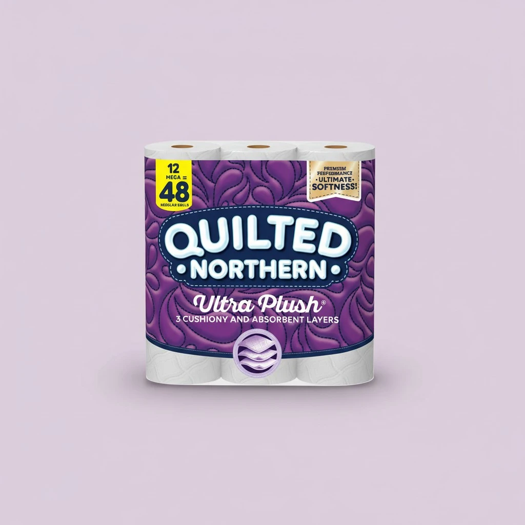Quilted Northern Ultra Plush® Toilet Paper, 12 Mega Rolls = 48 Regular Rolls, 3-ply Bath Tissue
