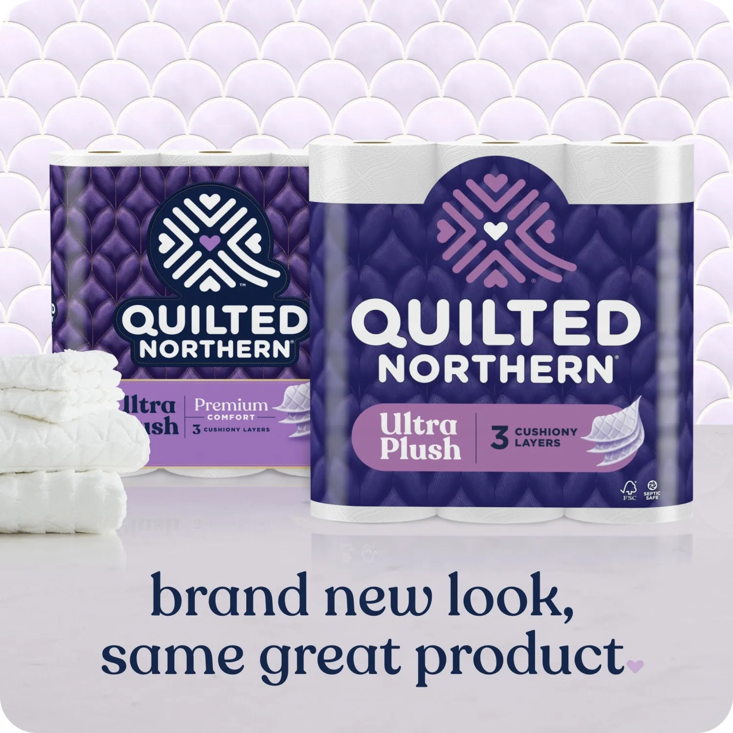 Quilted Northern Ultra Plush Toilet Paper, 8 Super Mega Rolls = 48 Regular Rolls, 3X Thicker*, 3 Ply Soft Toilet Tissue