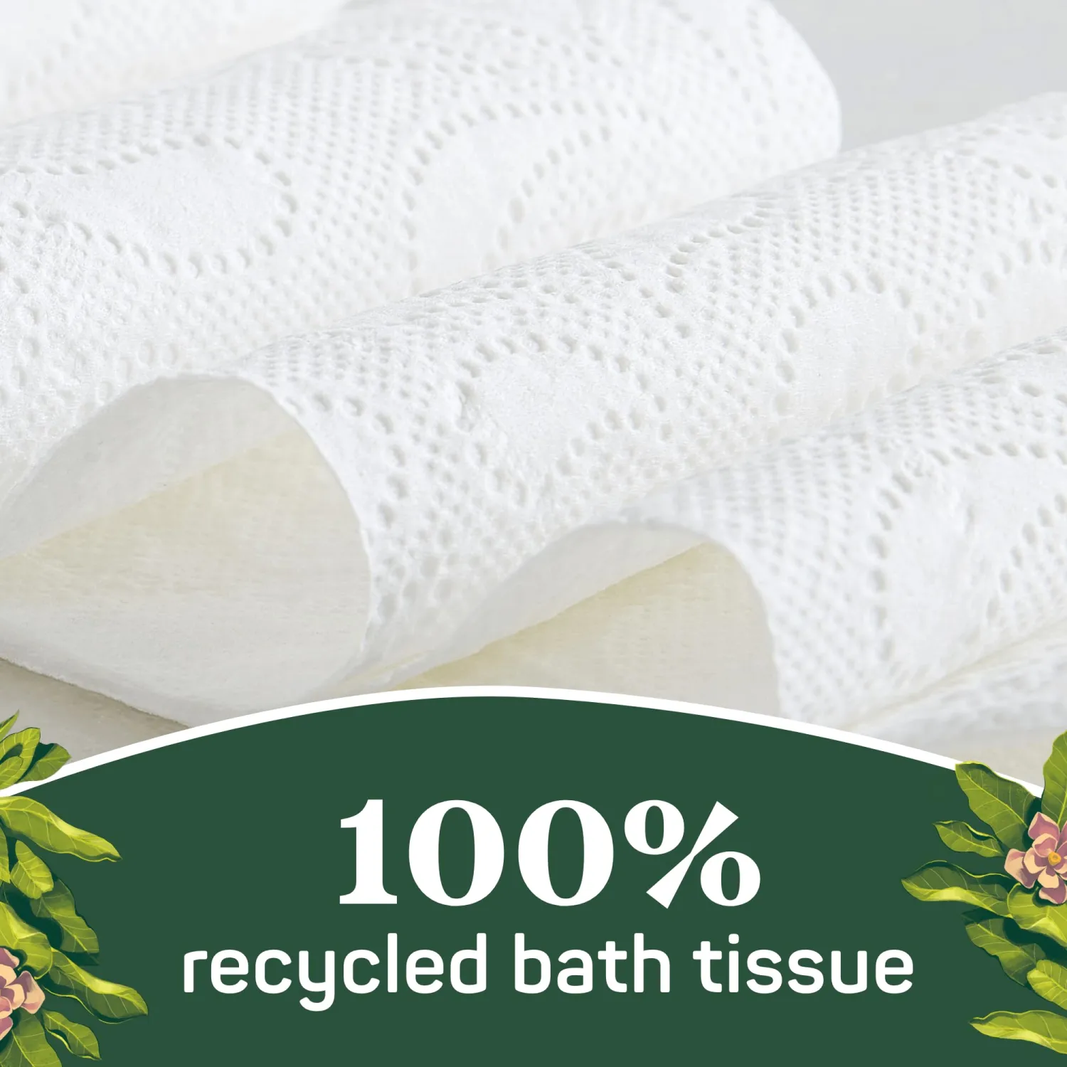 Aria 100% Recycled Toilet Paper, 1 Pack of 6 Rolls, 3 Soft Layers of Bath Tissue with Recyclable Paper Packaging