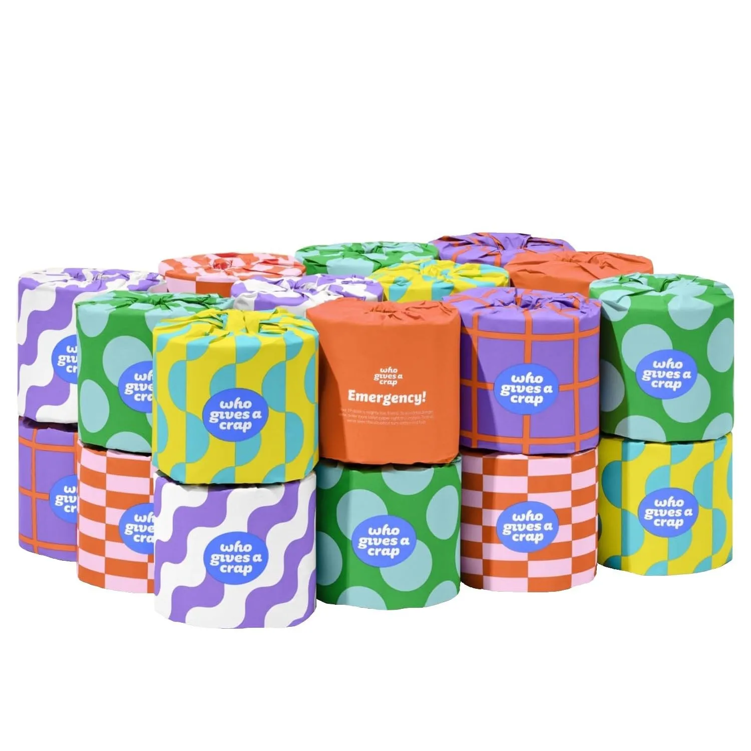 Who Gives A Crap | 100% Recycled Toilet Paper, 24 Rolls, 330 Sheets, Biodegradable & Ecofriendly, Soft & Strong, Virgin Tree Free, Bulk Toilet Paper