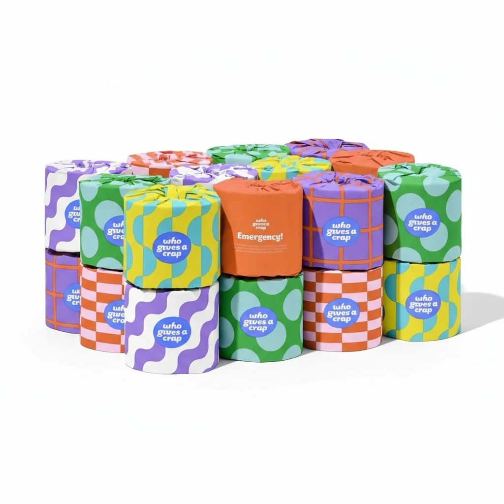 Who Gives A Crap | 100% Recycled Toilet Paper, 24 Rolls, 330 Sheets, Biodegradable & Ecofriendly, Soft & Strong, Virgin Tree Free, Bulk Toilet Paper
