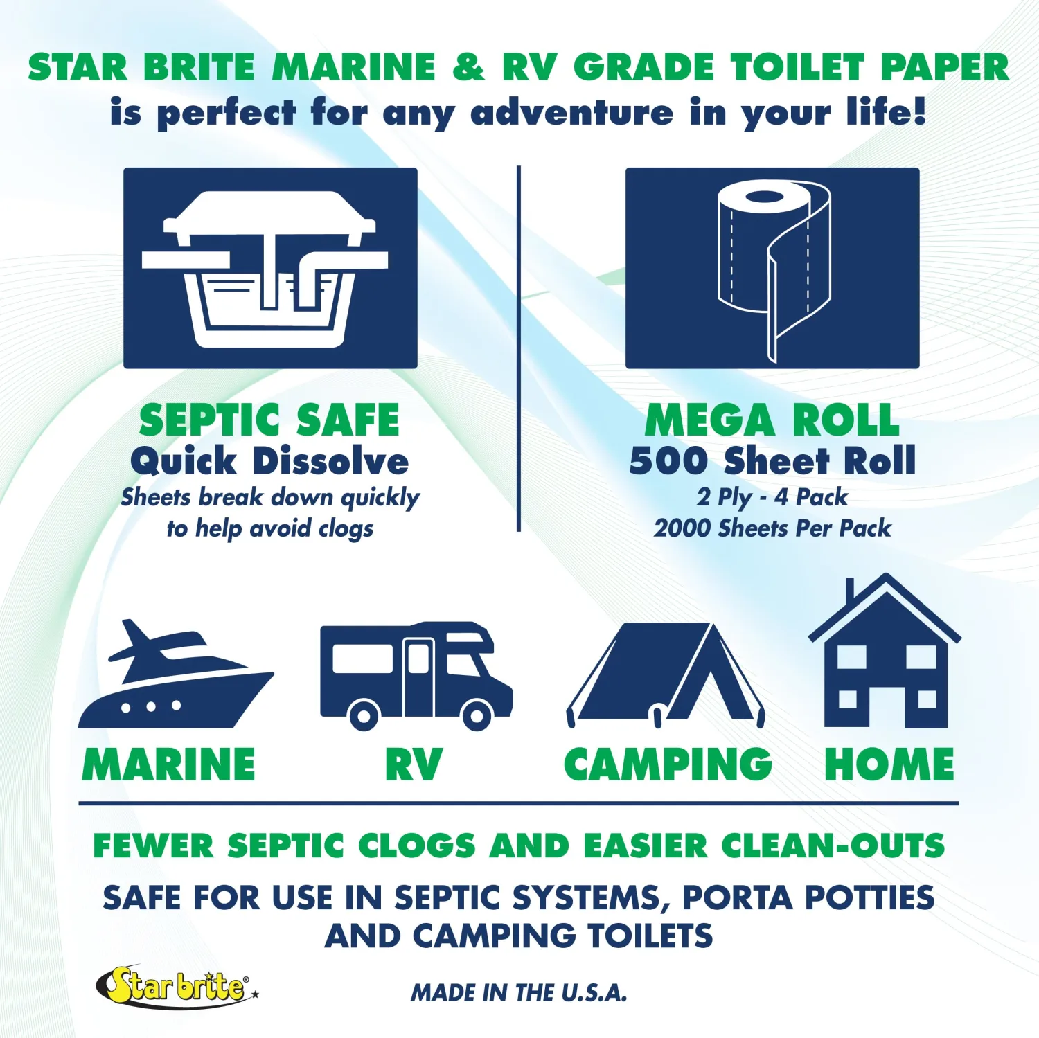 STAR BRITE Toilet Tissue Marine/RV Grade Fast Dissolving Paper