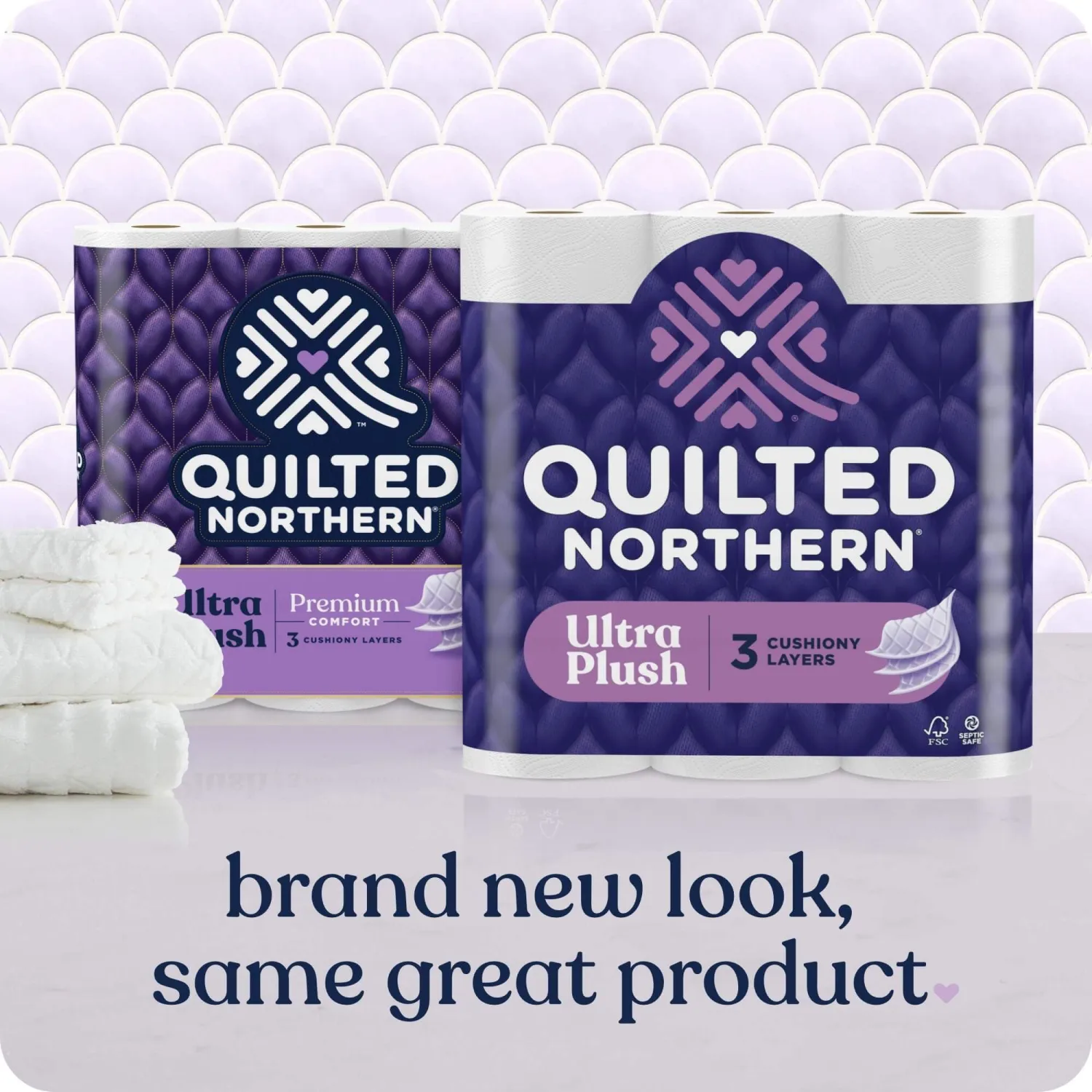 Quilted Northern Ultra Plush Toilet Paper, 12 Mega Rolls = 48 Regular Rolls, 3X Thicker*, 3 Ply Soft Toilet Tissue