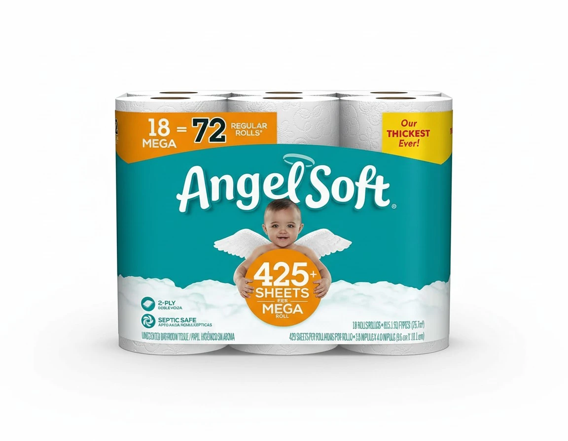 Angel Soft Toilet Paper, 72 Regular Rolls, 18 Count