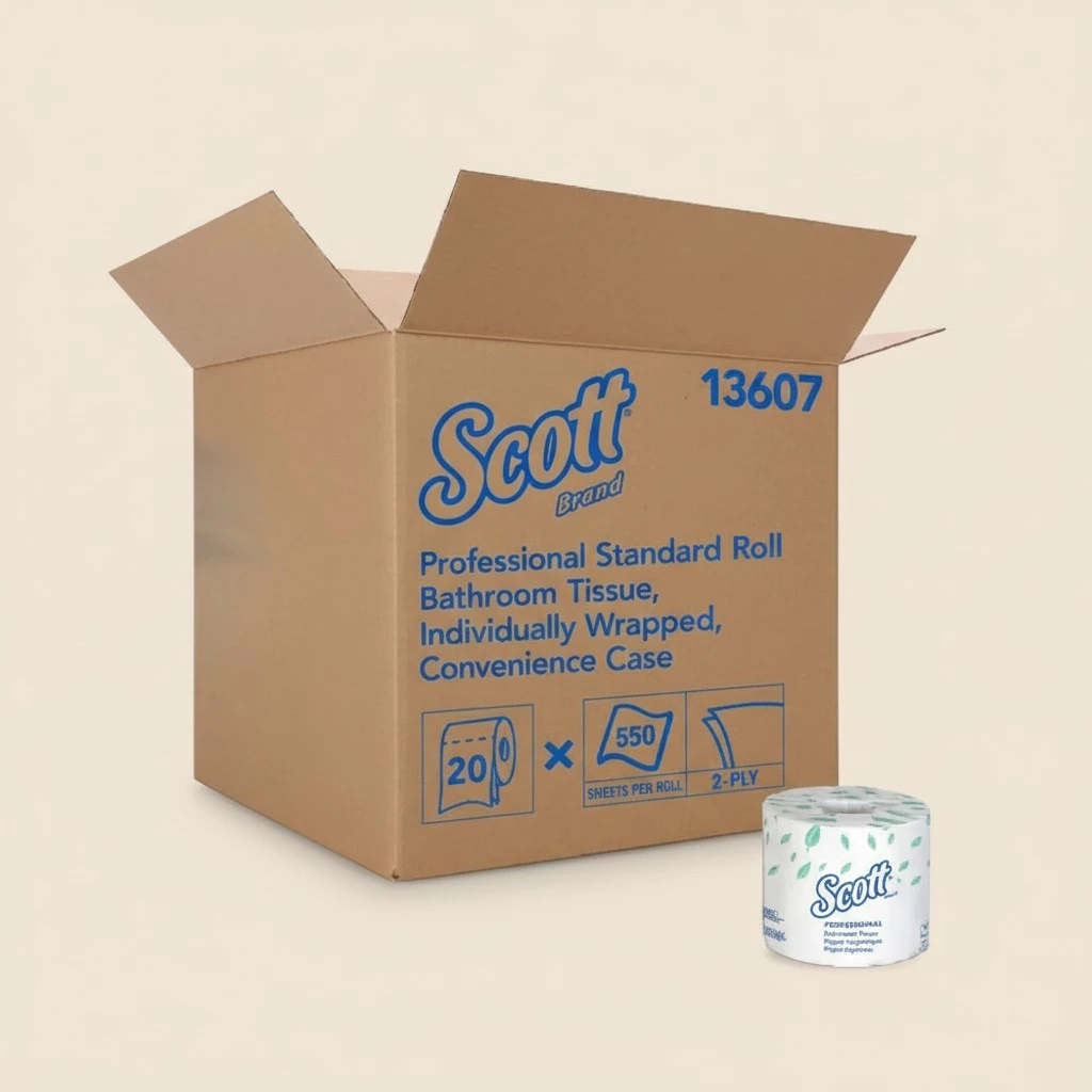 Scott Bathroom Tissue Convenience Case White 20ct
