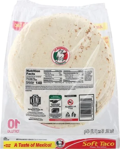 La Banderita Tortilla Soft Taco Flour, 16 oz