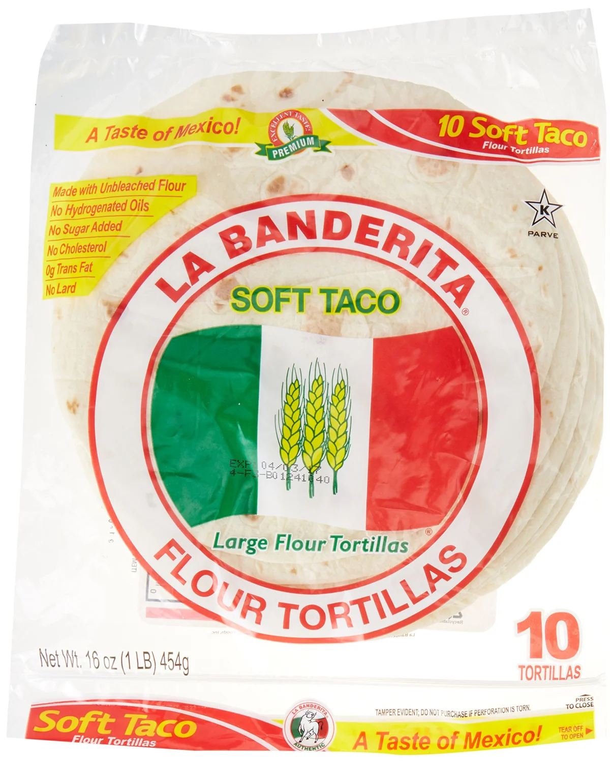 La Banderita Tortilla Soft Taco Flour, 16 oz