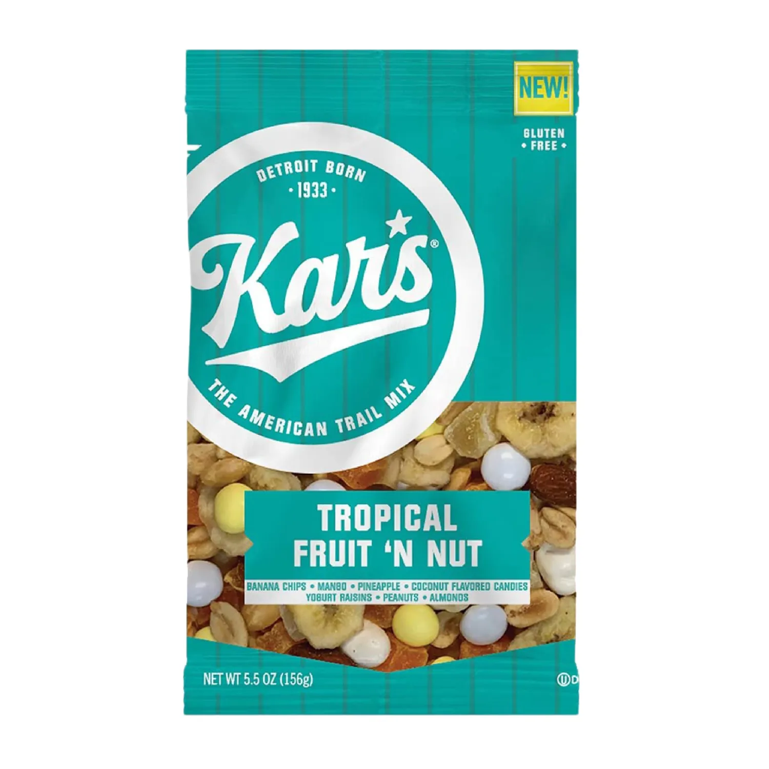 Kar’s Nuts Tropical Fruit ‘N Nut Trail Mix, 28 oz Resealable Pouch (Pack of 1), Gluten-Free Snack Mix