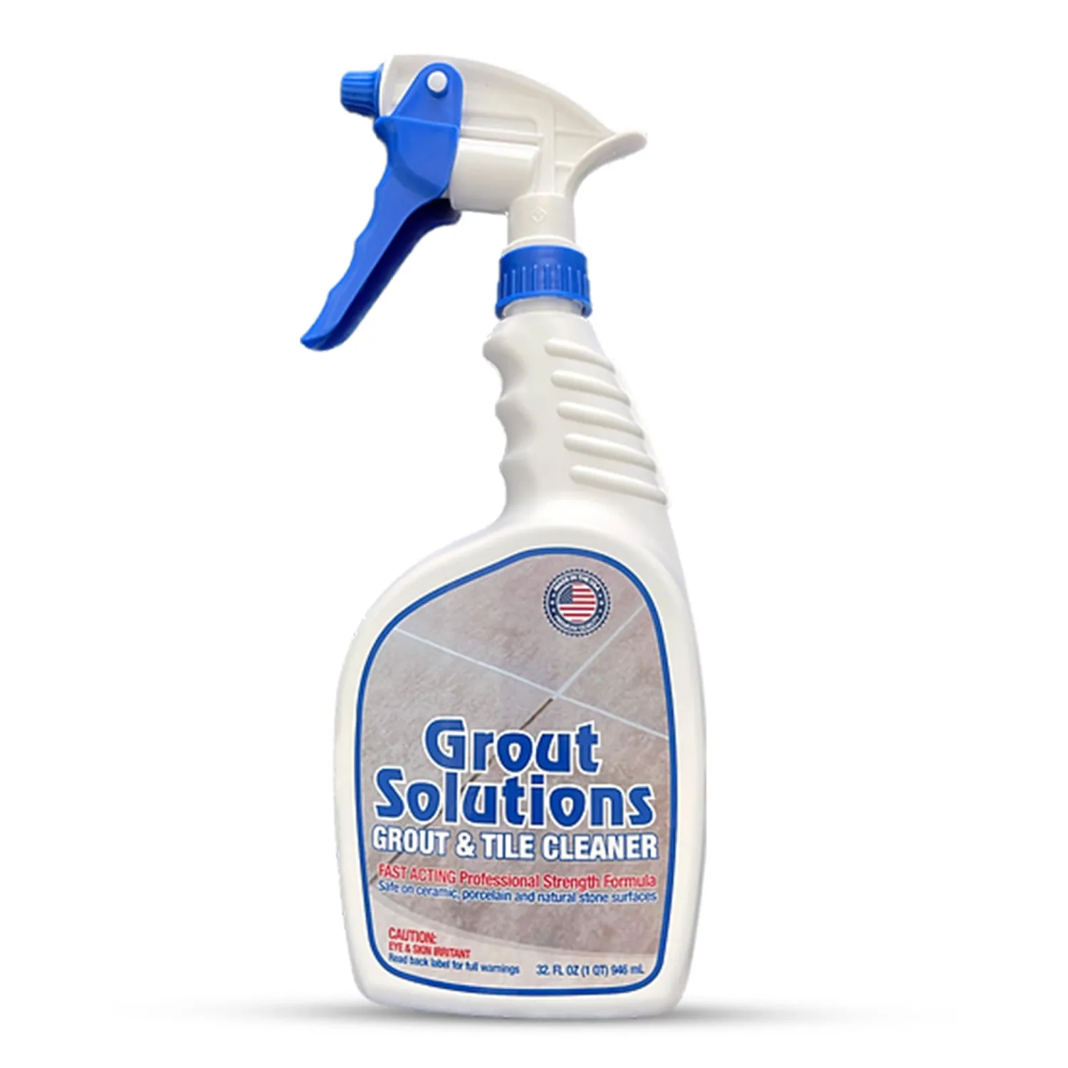 Heavy Duty Grout and Tile Cleaner, Acid-Free, Safe on Stone, Ceramic, Porcelain and Colored Grout, Easy to use 32oz