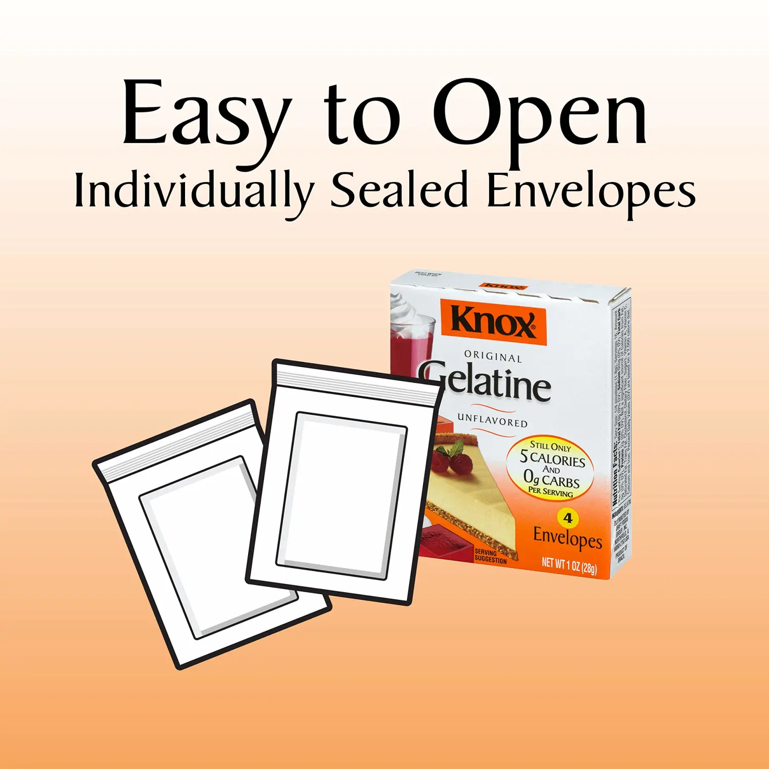 Knox Unflavored Gelatin (4 Envelopes)