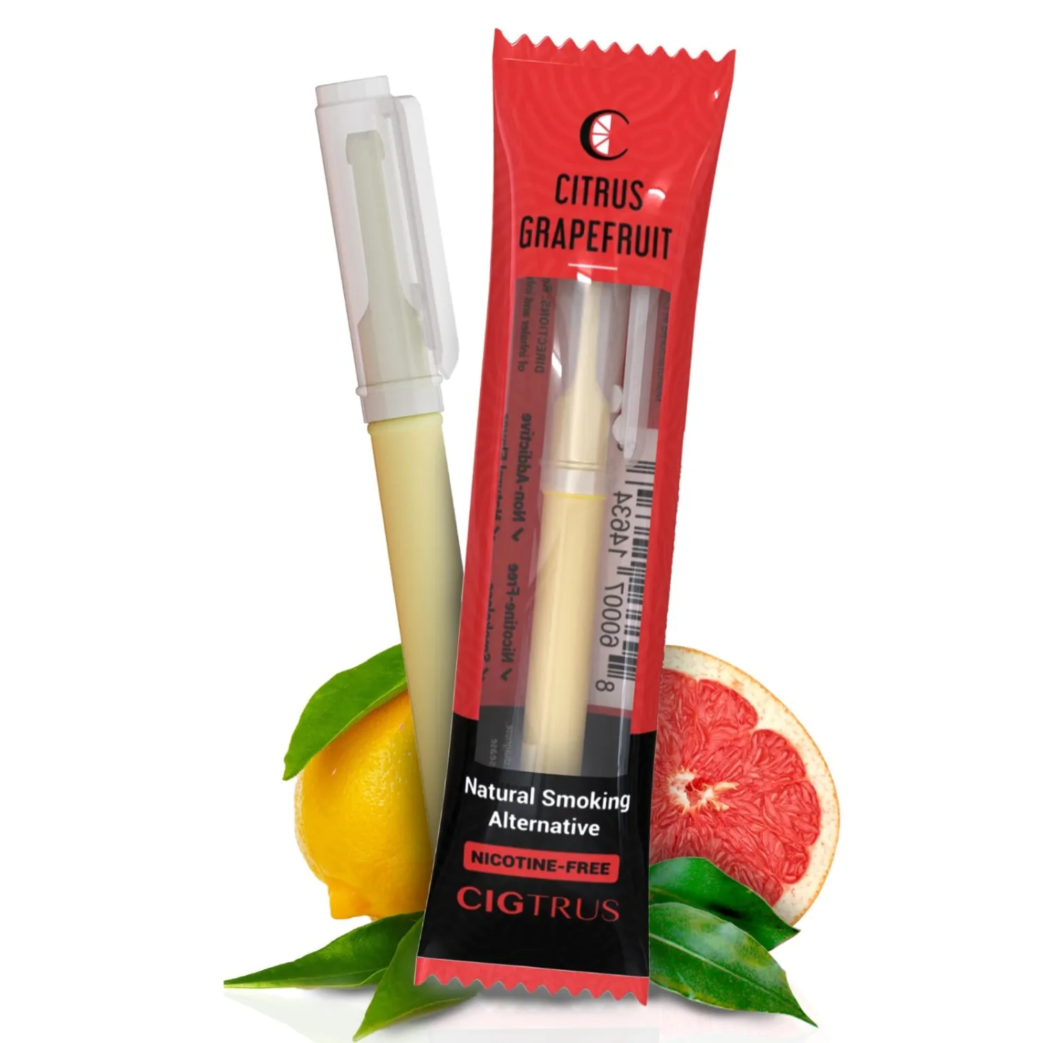Natural Nicotine-Free & Tobacco-Free Smoking Alternative - Non-Electric Craving Relief, Quit Smoking Aid with Cigtrus (Citrus Grapefruit)