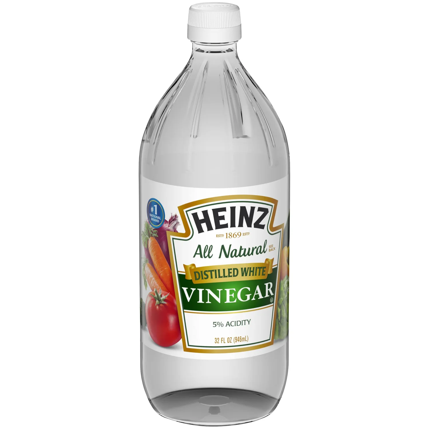 Heinz All Natural Distilled White Vinegar with 5% Acidity (32 fl oz Bottle) (Pack of 3)