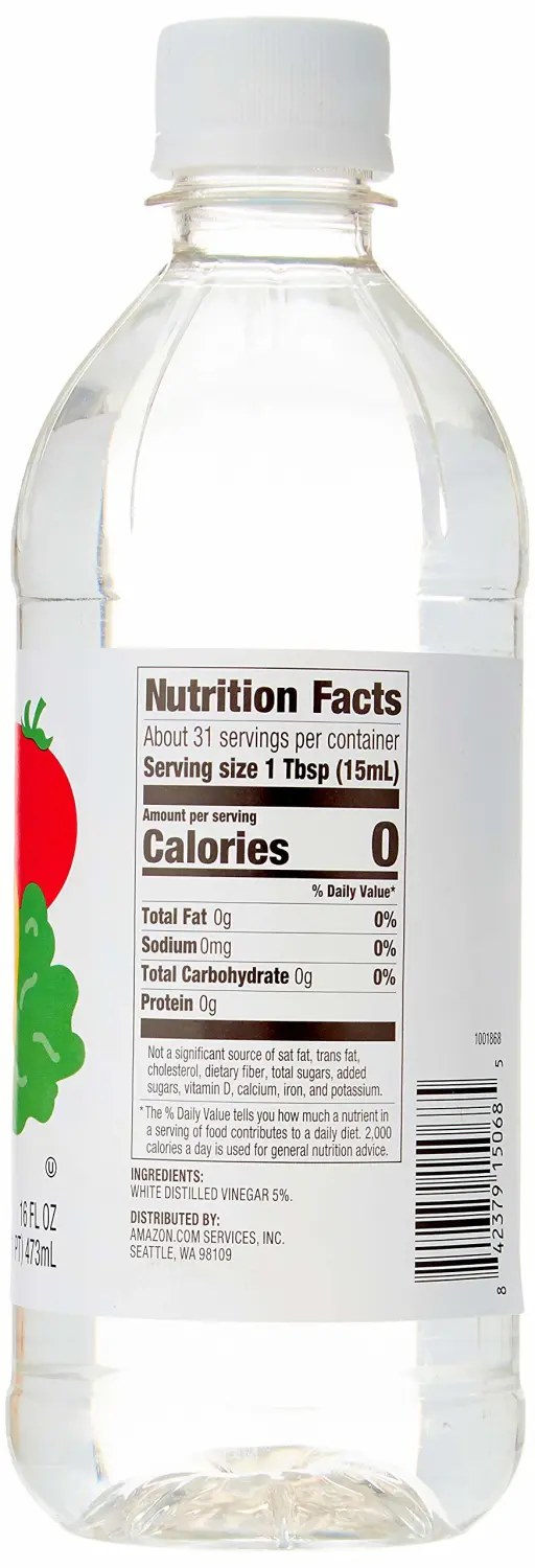 Amazon Brand - Happy Belly White Distilled Vinegar, Kosher, 1 pound (Pack of 4) (Packaging May Vary)