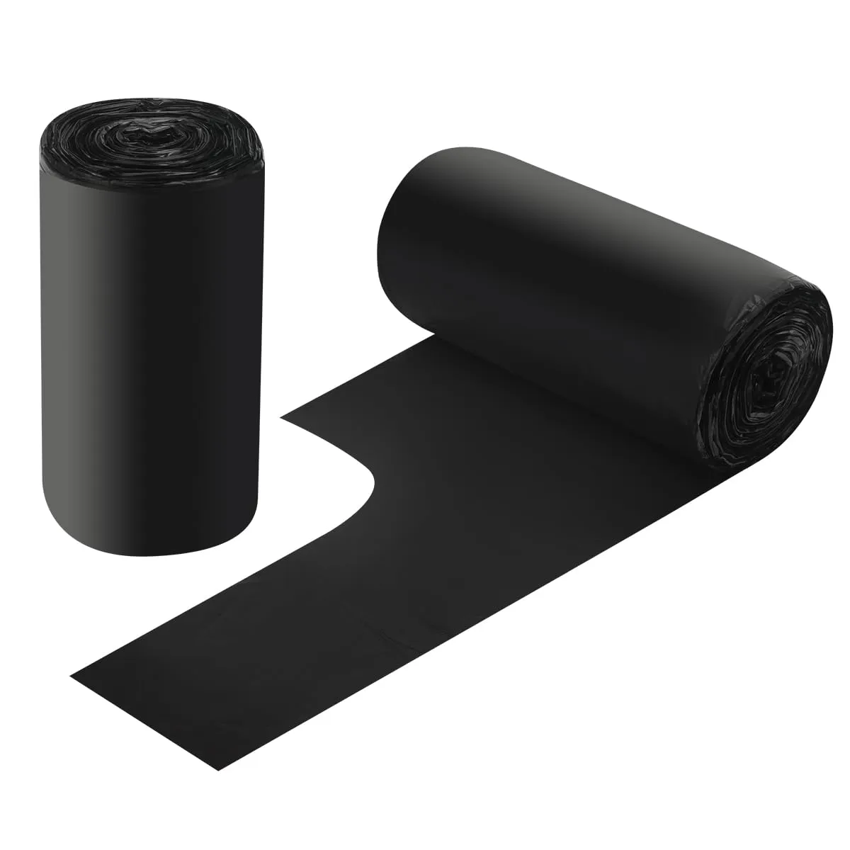 2-4 Gallon Portable Trash Bags,60 Counts Thicken portable Small Garbage Bags for Office, Kitchen,Bedroom Trash Can,Strong Trash Bags（Black）