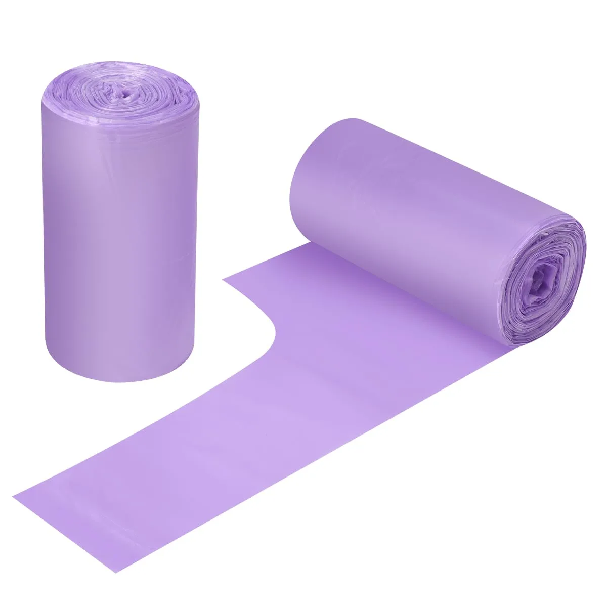 2-4 Gallon Portable Trash Bags,60 Counts Thicken portable Small Garbage Bags for Office, Kitchen,Bedroom Trash Can,Strong Trash Bags（Purple）