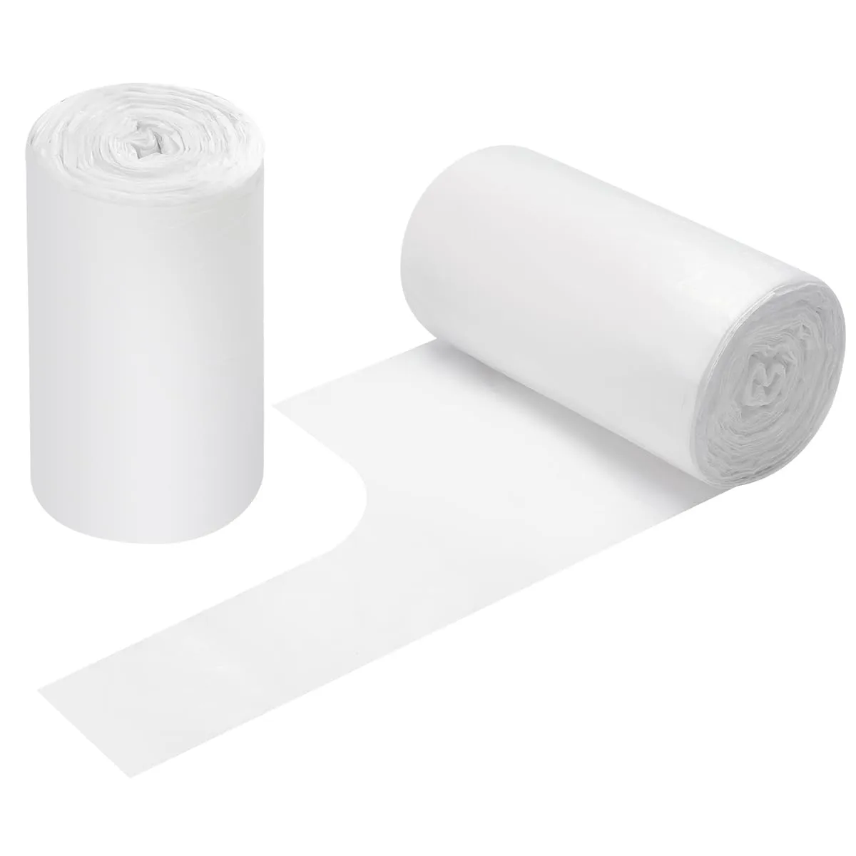 2-4 Gallon Portable Trash Bags,60 Counts Thicken portable Small Garbage Bags for Office, Kitchen,Bedroom Trash Can,Strong Trash Bags(White)