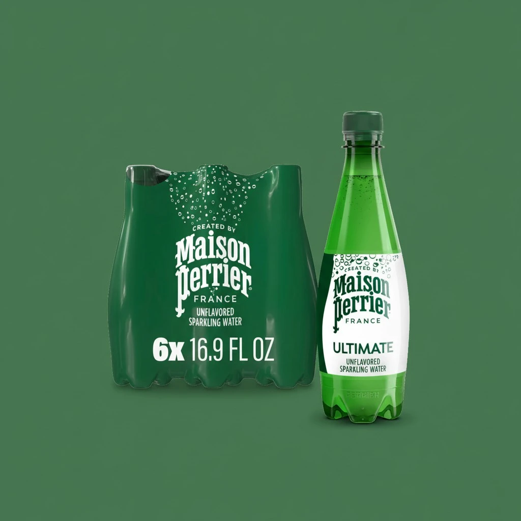 Maison Perrier Ultimate Sparkling Water, 16.9 FL OZ Plastic Water Bottle