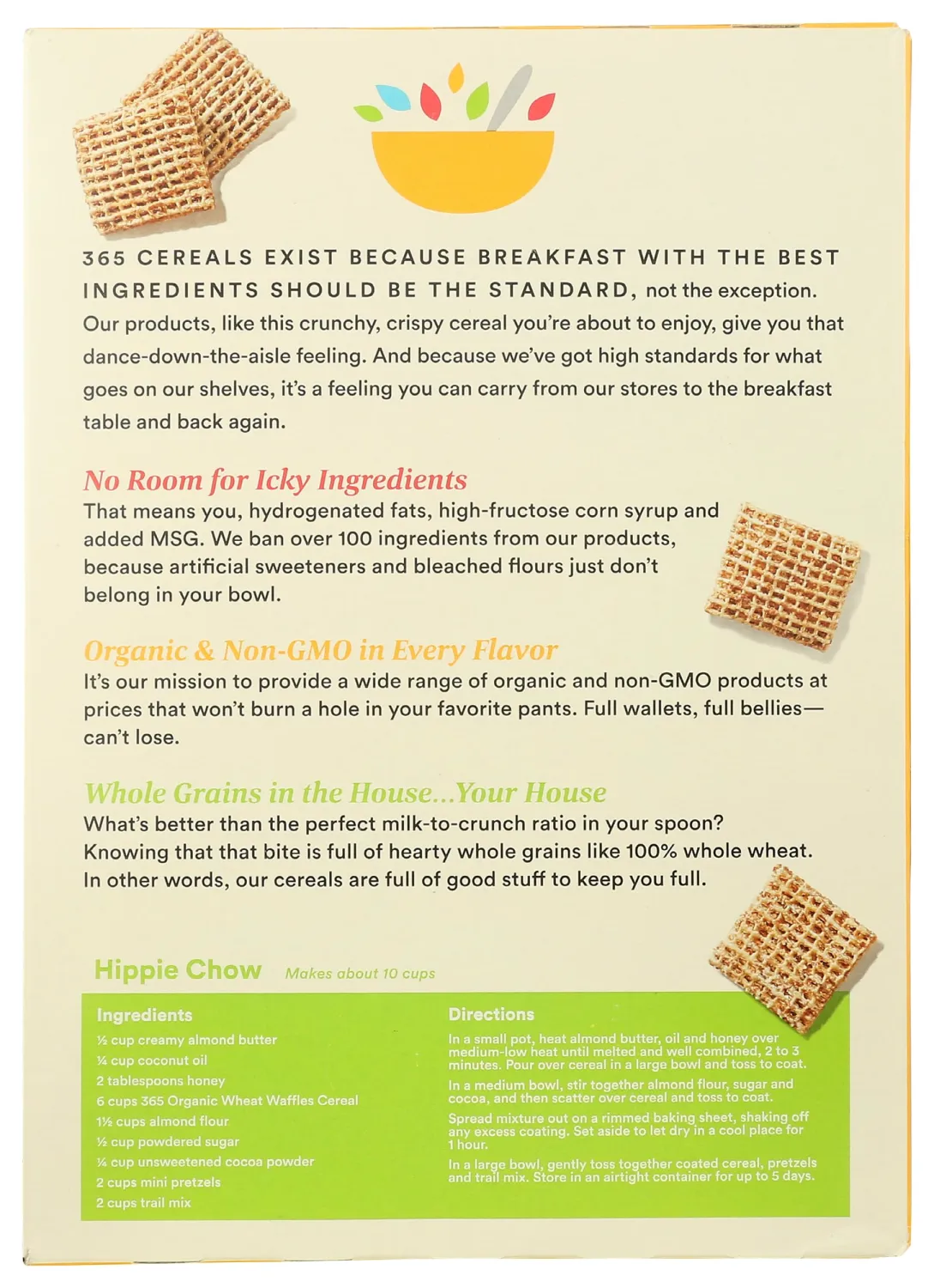 365 by Whole Foods Market, Organic Wheat Waffles Cereal, 13 Ounce