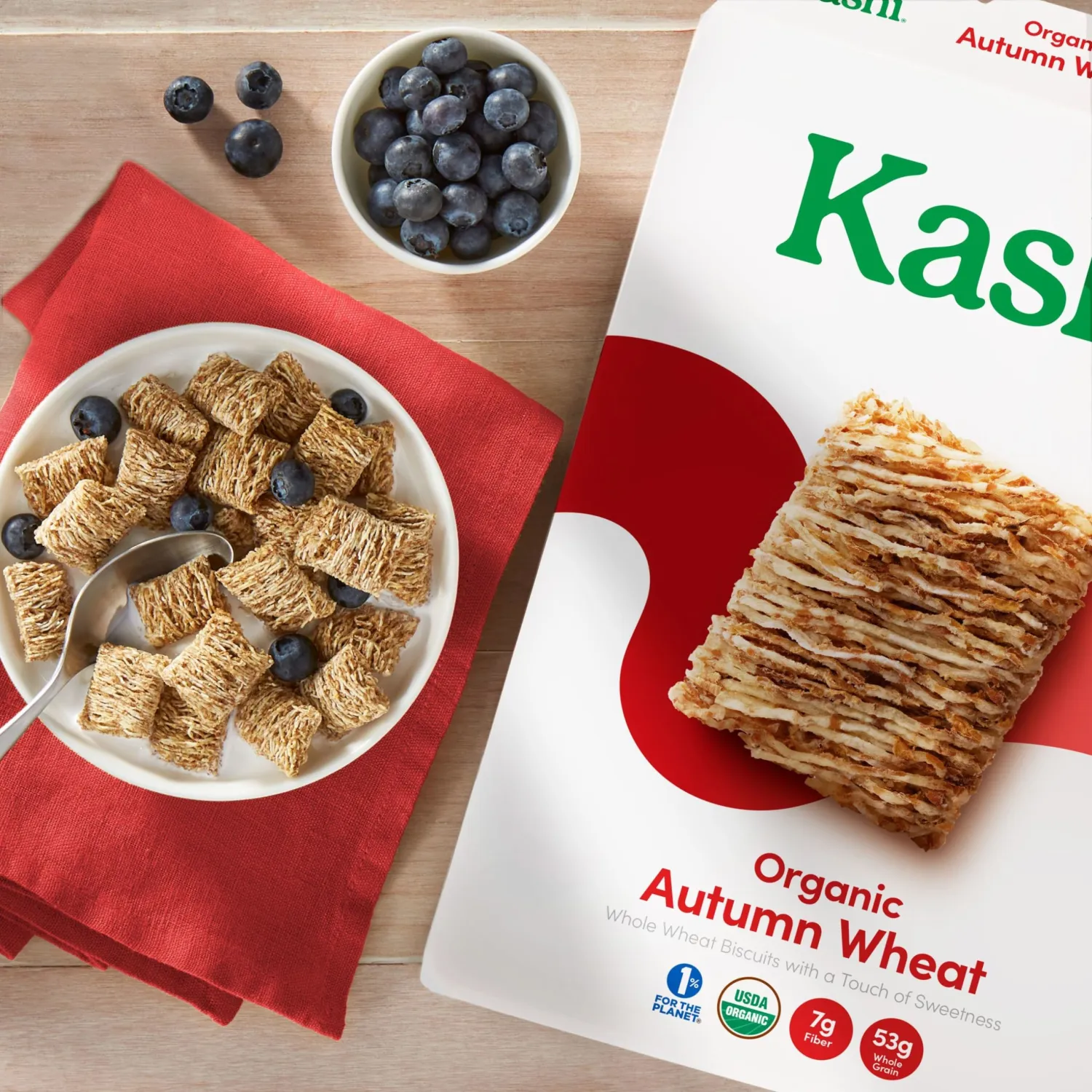 Kashi Breakfast Cereal, Family Breakfast, Organic Fiber Cereal, Autumn Wheat, 14oz Box (1 Box)
