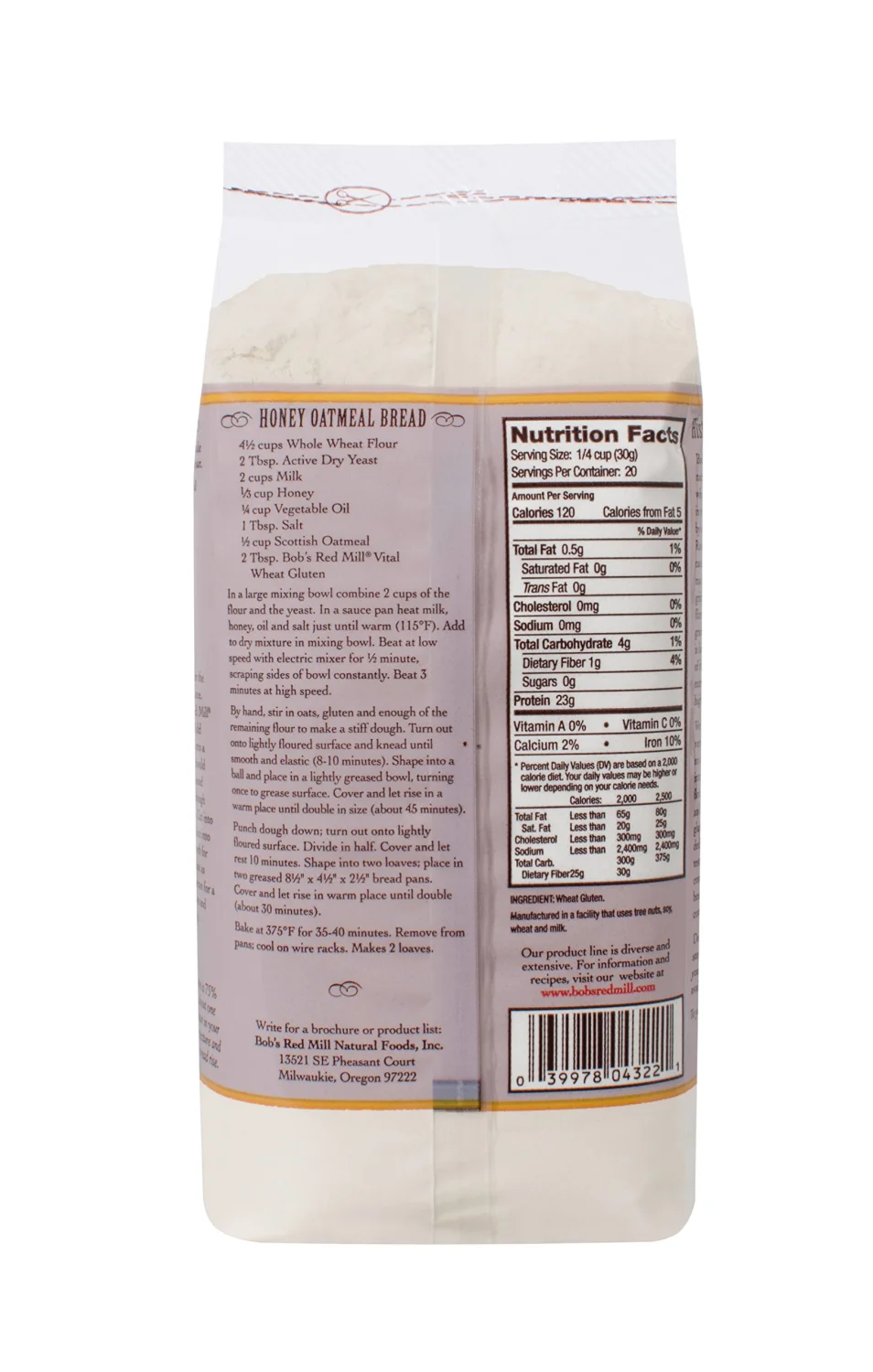 Bob's Red Mill, Vital Wheat Gluten Flour, 22 oz