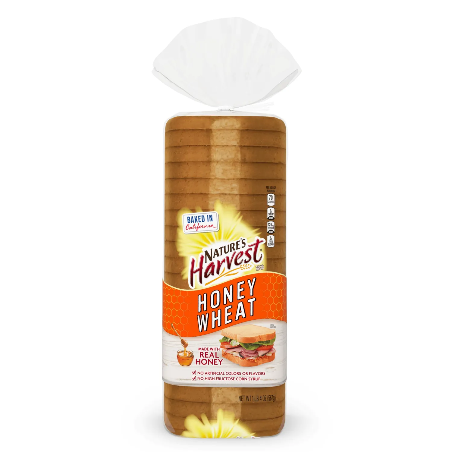 Nature's Harvest Honey Wheat Bread, 20 oz