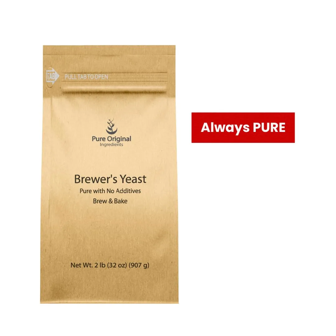 PURE ORIGINAL INGREDIENTS Brewer's Yeast (2 lb) Always Pure, No Fillers Or Additives, Non GMO