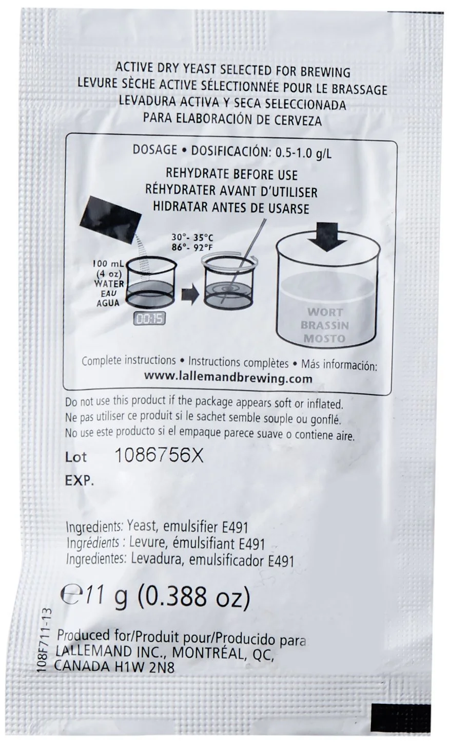 Lallemand LalBrew Nottingham™ High Performance Ale Yeast 11g