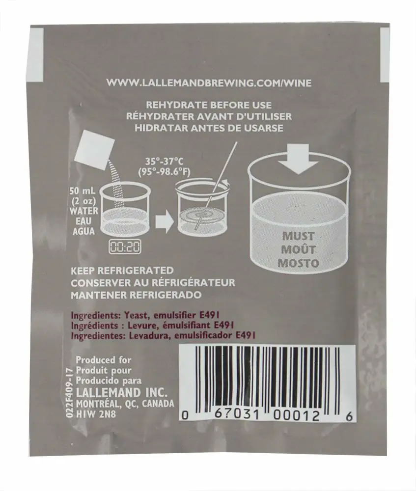 Lalvin Wine Yeast 71B 1122 Yeast, 10 Packs