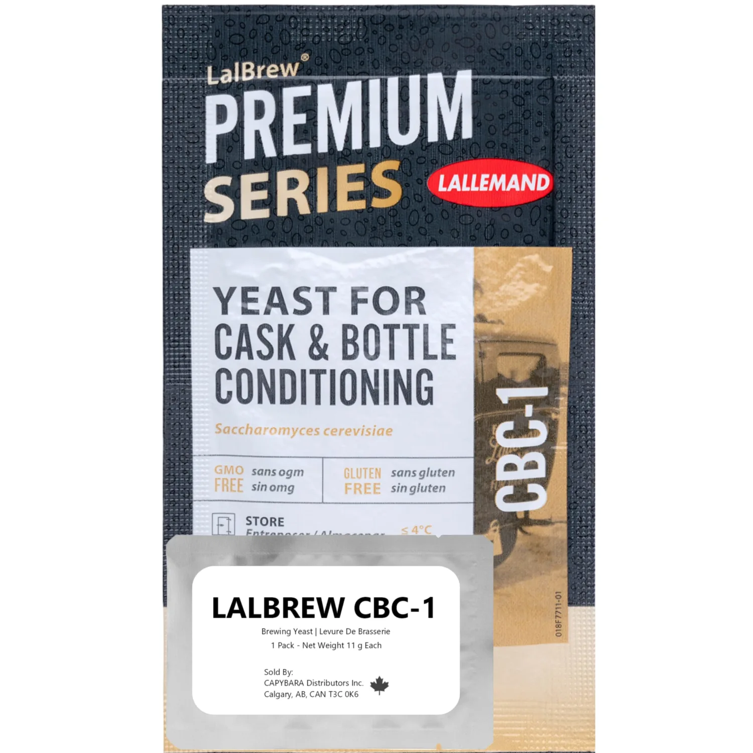 LalBrew CBC-1 Brewing Yeast (1 Pack) - Bottle Conditioning Yeast - Make Beer At Home - 11 g Sachets - Saccharomyces cerevisiae - Sold by CAPYBARA Distributors Inc.