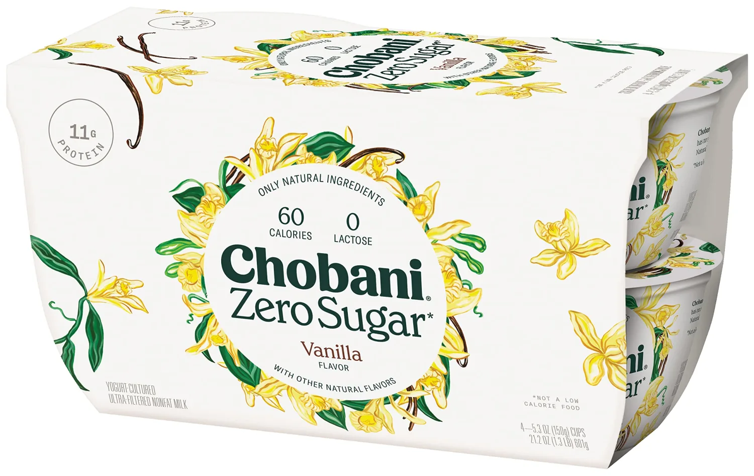 Chobani® Zero Sugar Vanilla 5.3oz 4-Pack