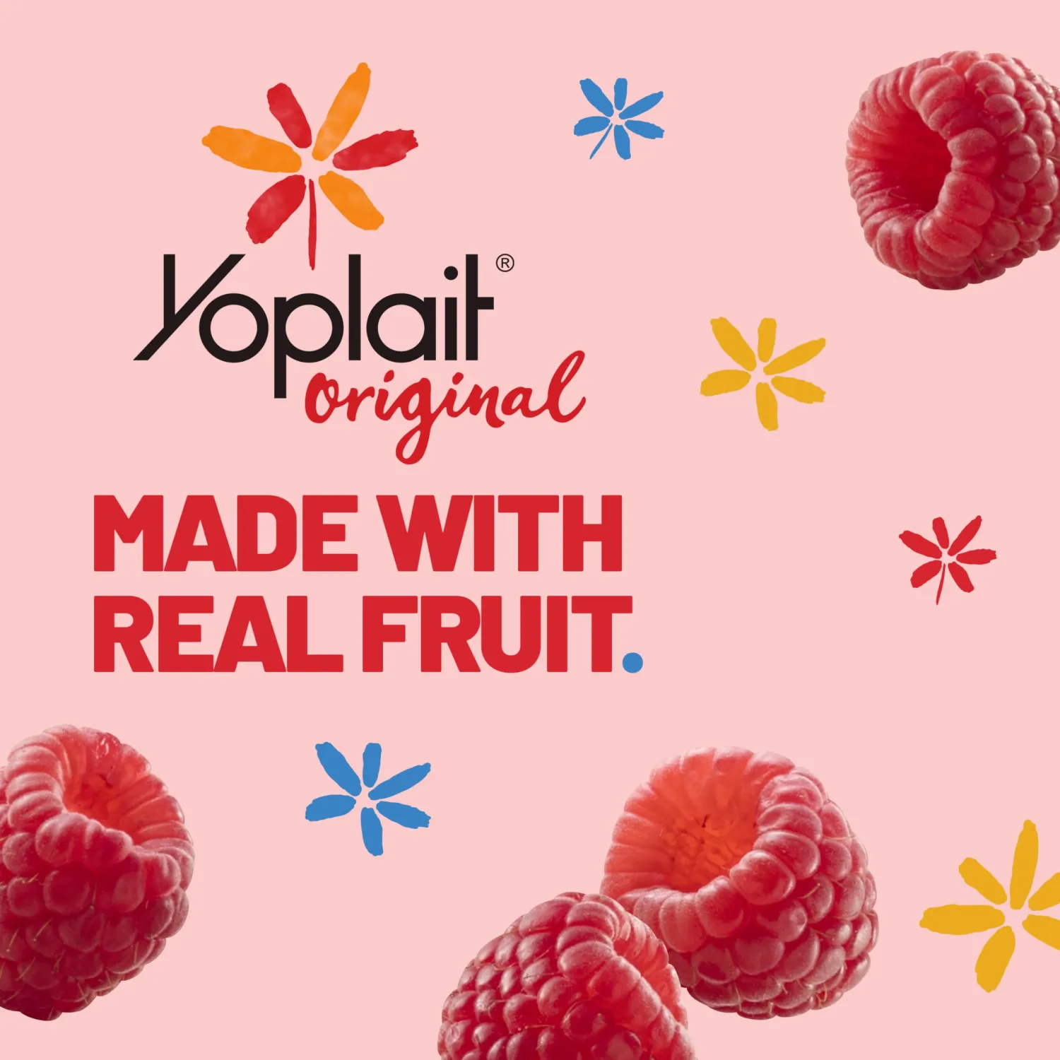 Yoplait Original Low Fat Red Raspberry Yogurt Cup, Made with Real Fruit, 6 oz