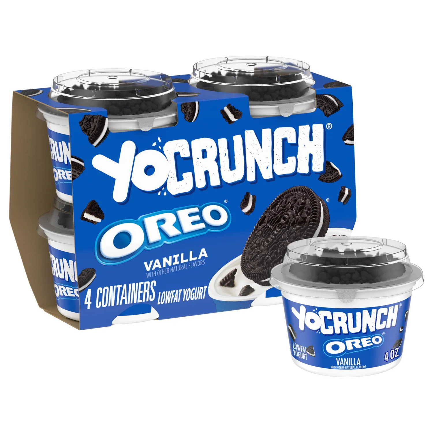 YoCrunch Low Fat Vanilla Yogurt with OREO, 4 oz., 4 Pack