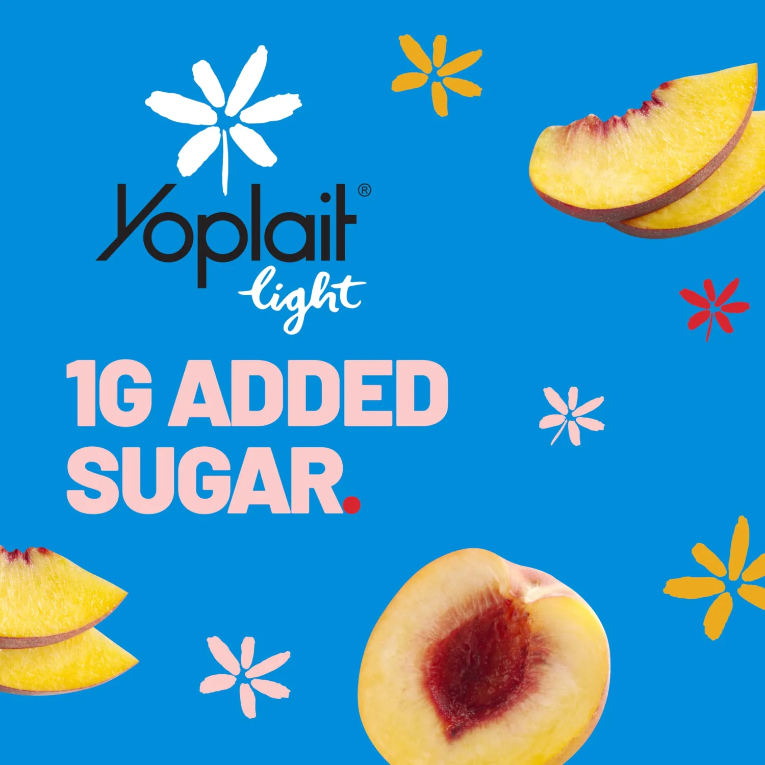 Yoplait Light Harvest Peach Fat Free Yogurt Cup, Gluten Free Snack, 6 oz