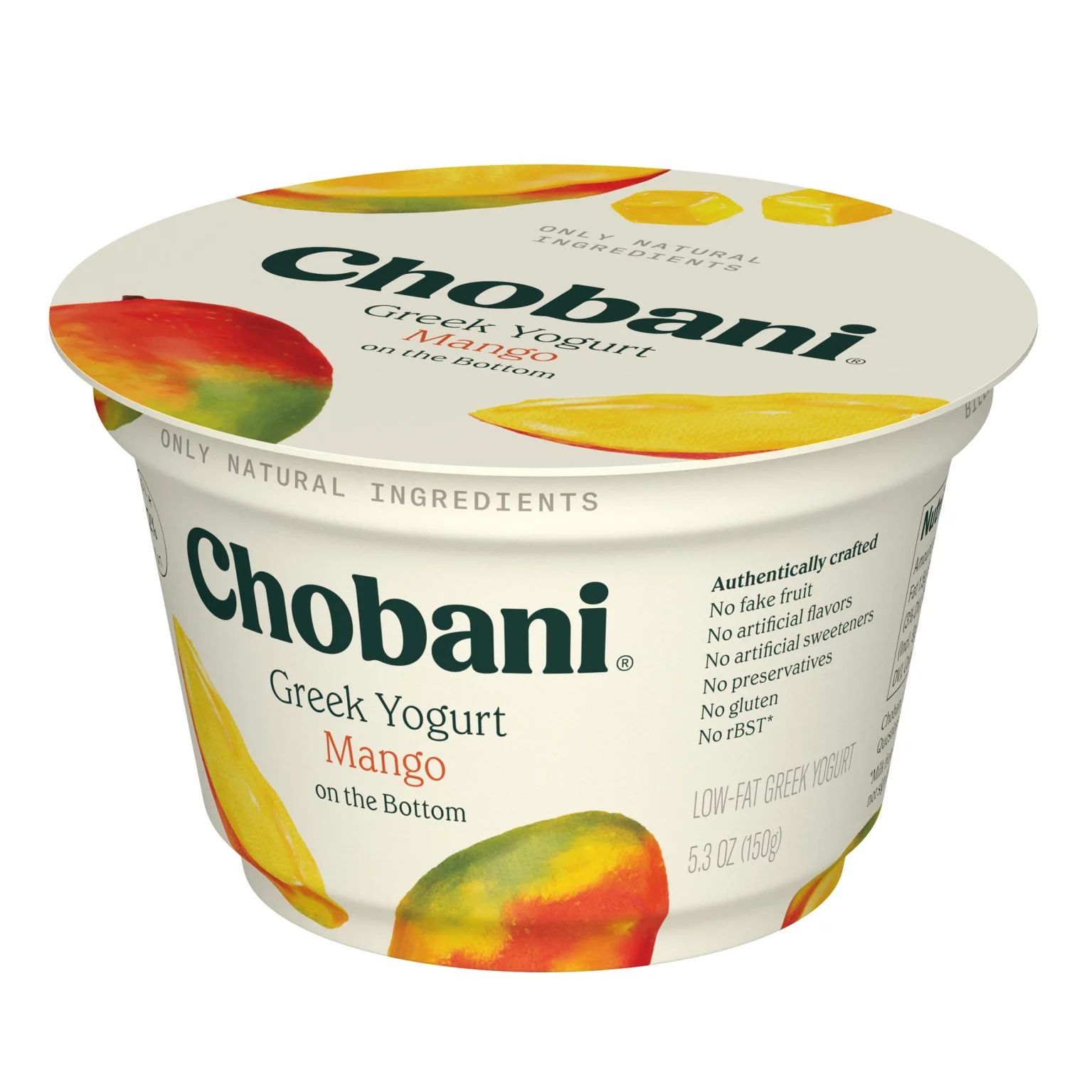 Chobani® Low-Fat Greek Yogurt Mango on the Bottom 5.3oz