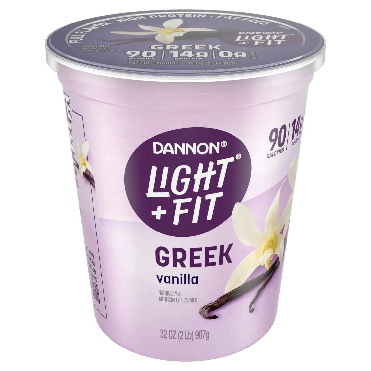 Light & Fit by Dannon Greek Nonfat Yogurt, Vanilla, Gluten-Free, 32 oz.