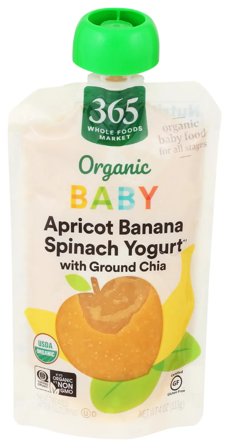 Organic Apricot Banana Spinach Yogurt Chia Baby Food