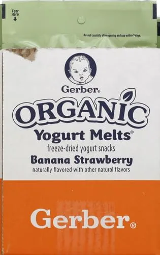 Gerber 2nd Foods Organic for Baby Yogurt Melts, Banana Strawberry, 1 oz Bag