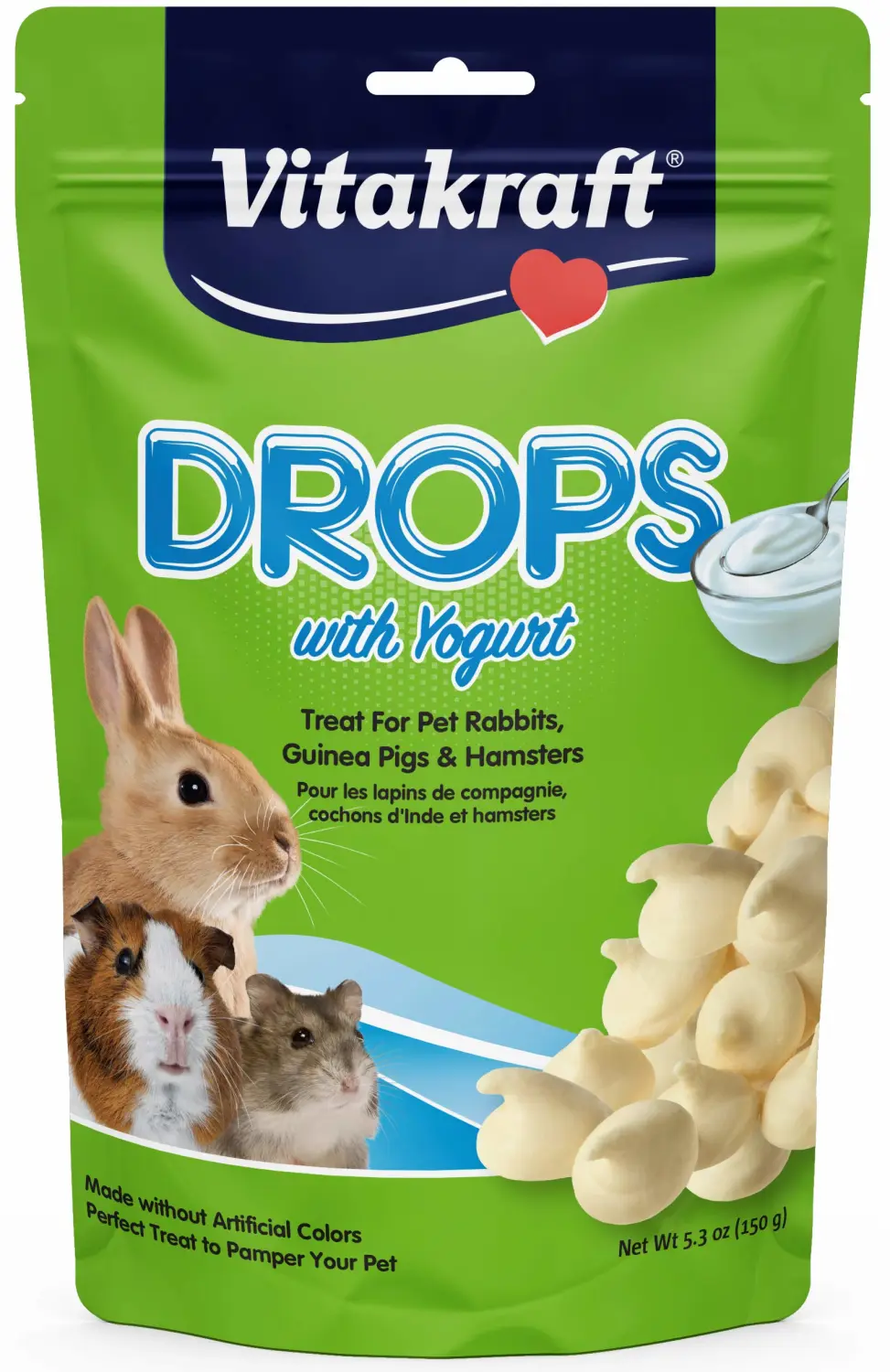 Vitakraft Drops Rabbit Treat - Drops with Yogurt - Yogurt Treats for Rabbits