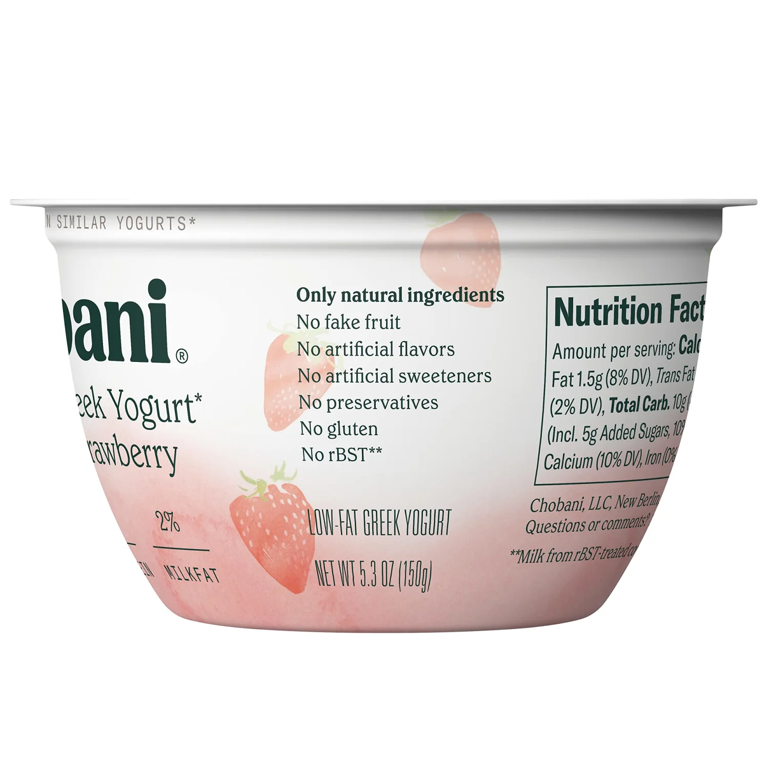 Chobani Monterey Strawberry Greek Yogurt, 5.3 oz