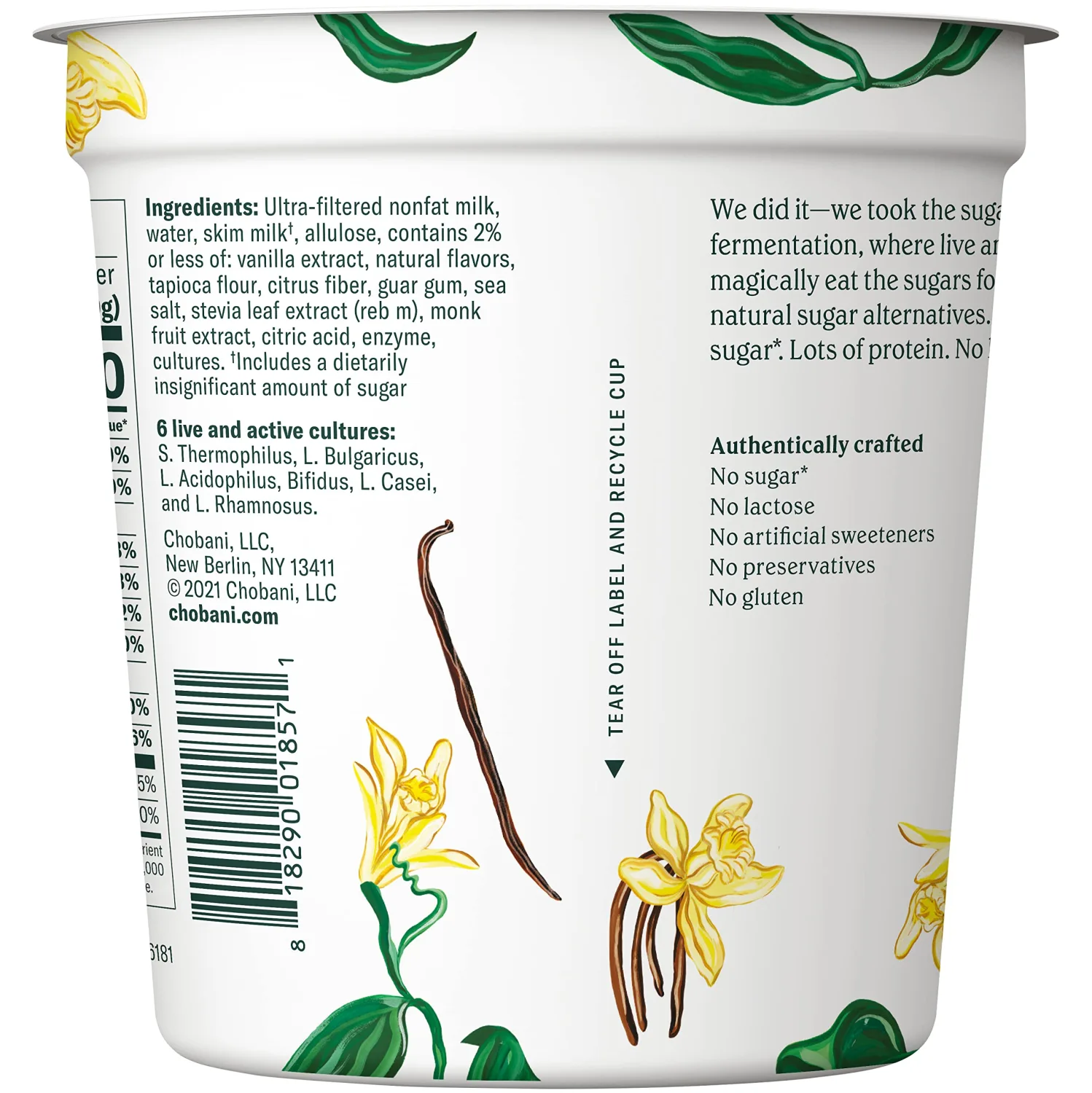 Chobani® Zero Sugar* Vanilla 32oz