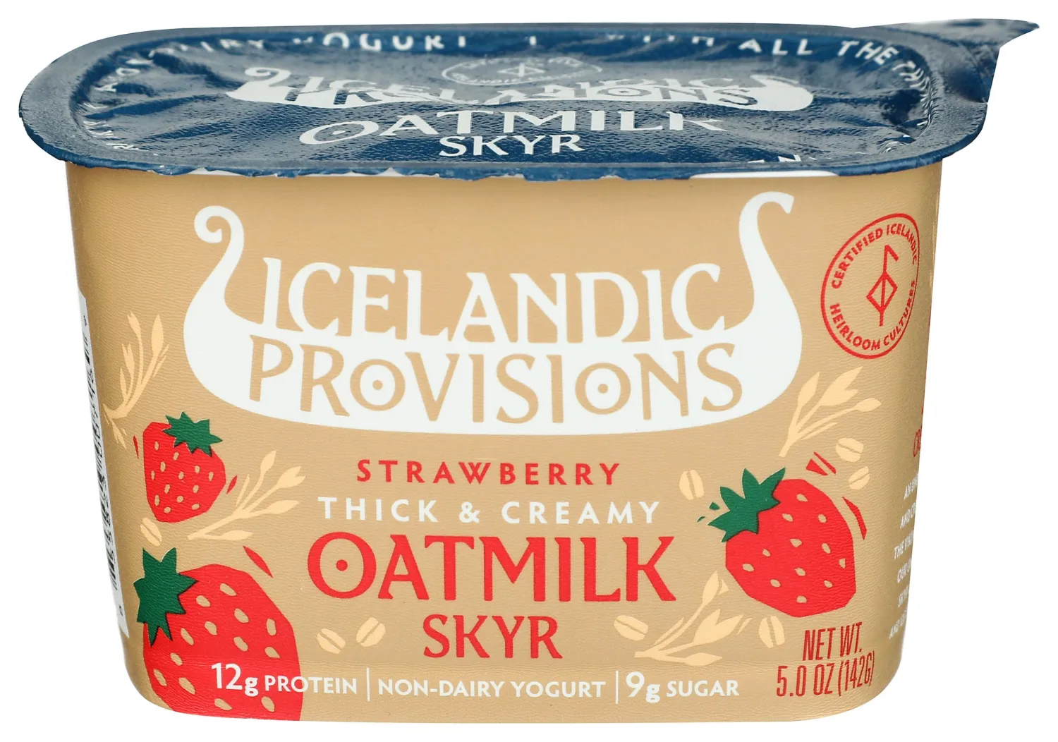 Icelandic Provisions Oatmilk Skyr, Strawberry, 5 Ounce