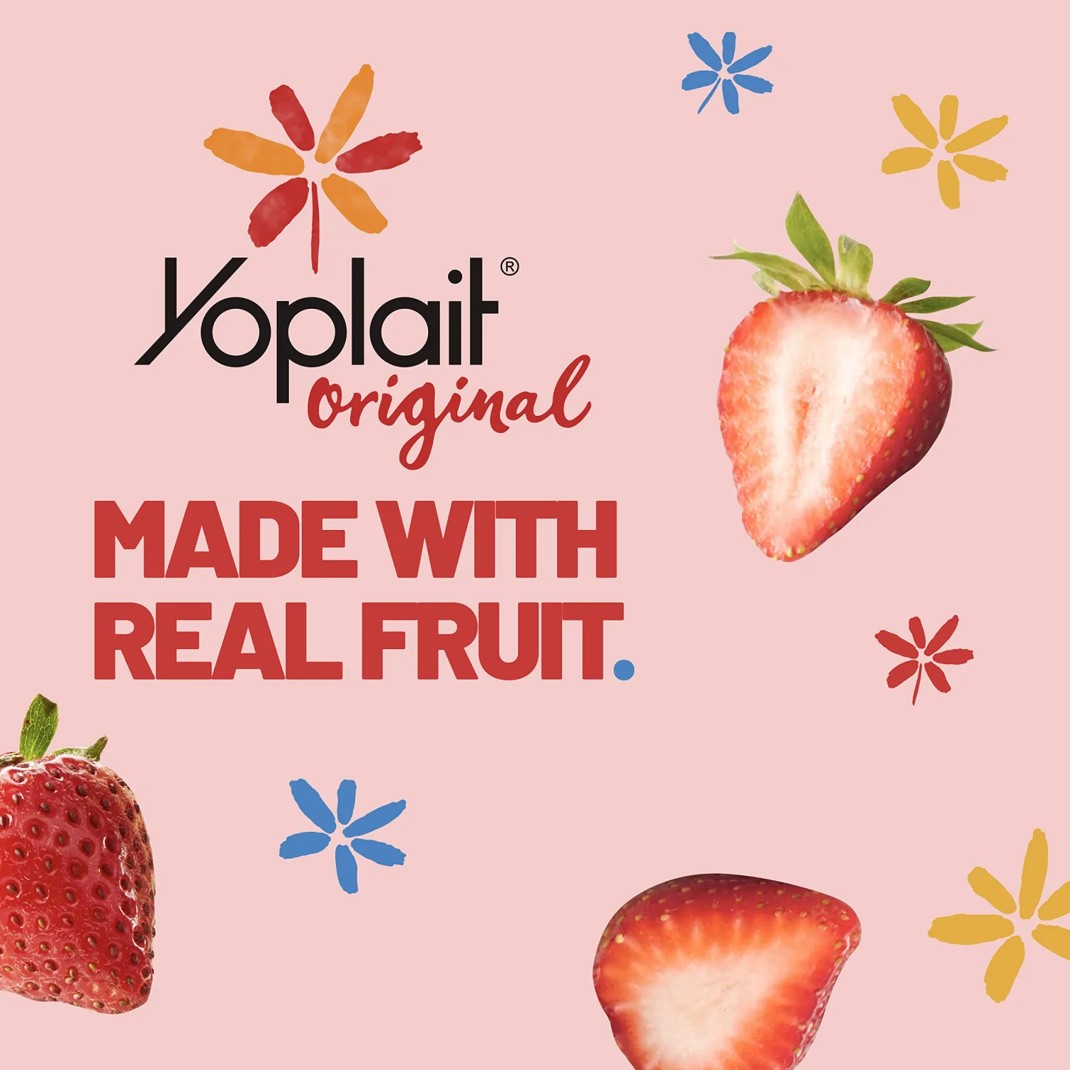 Yoplait Original Low Fat Strawberry Yogurt Cup, Made with Real Fruit, 6 oz