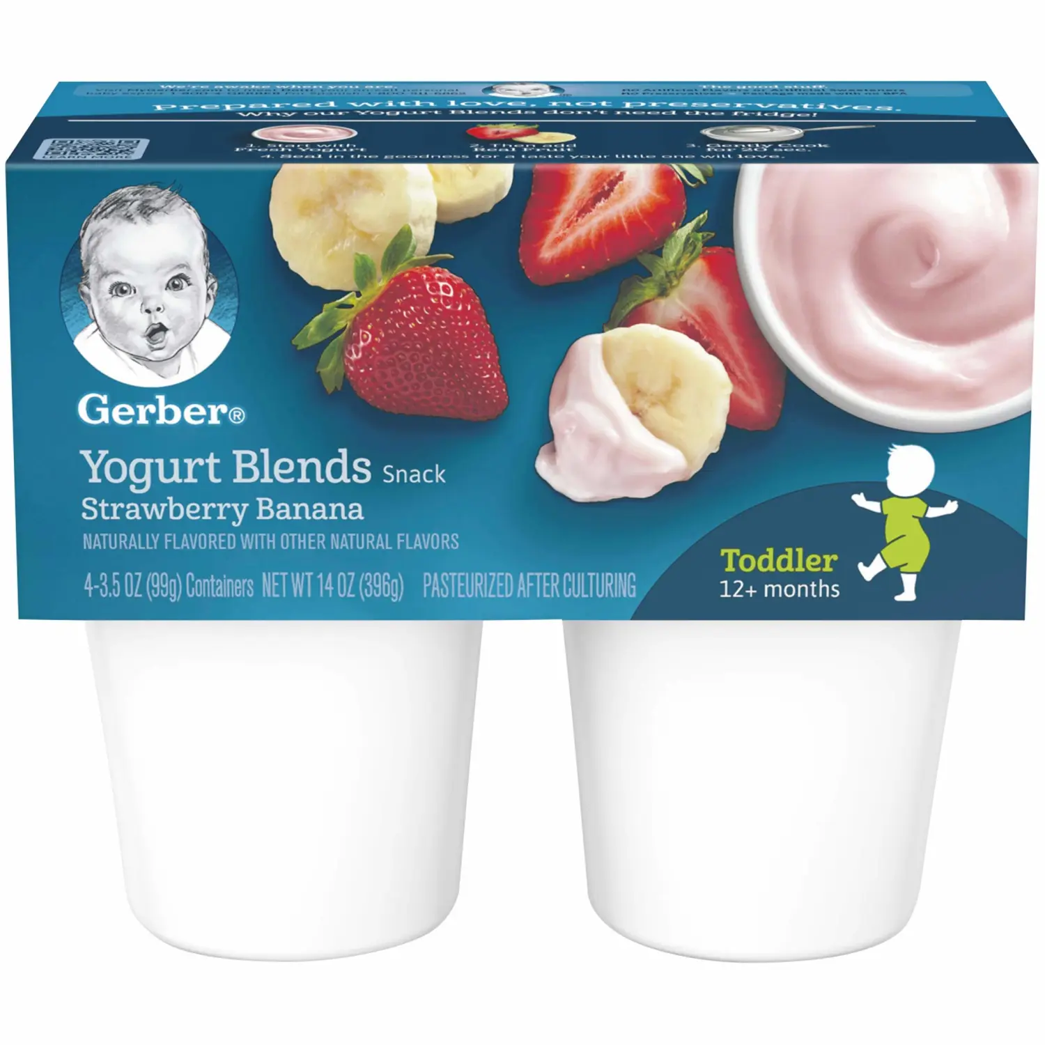 Gerber Yogurt Blend, Strawberry, 14 oz