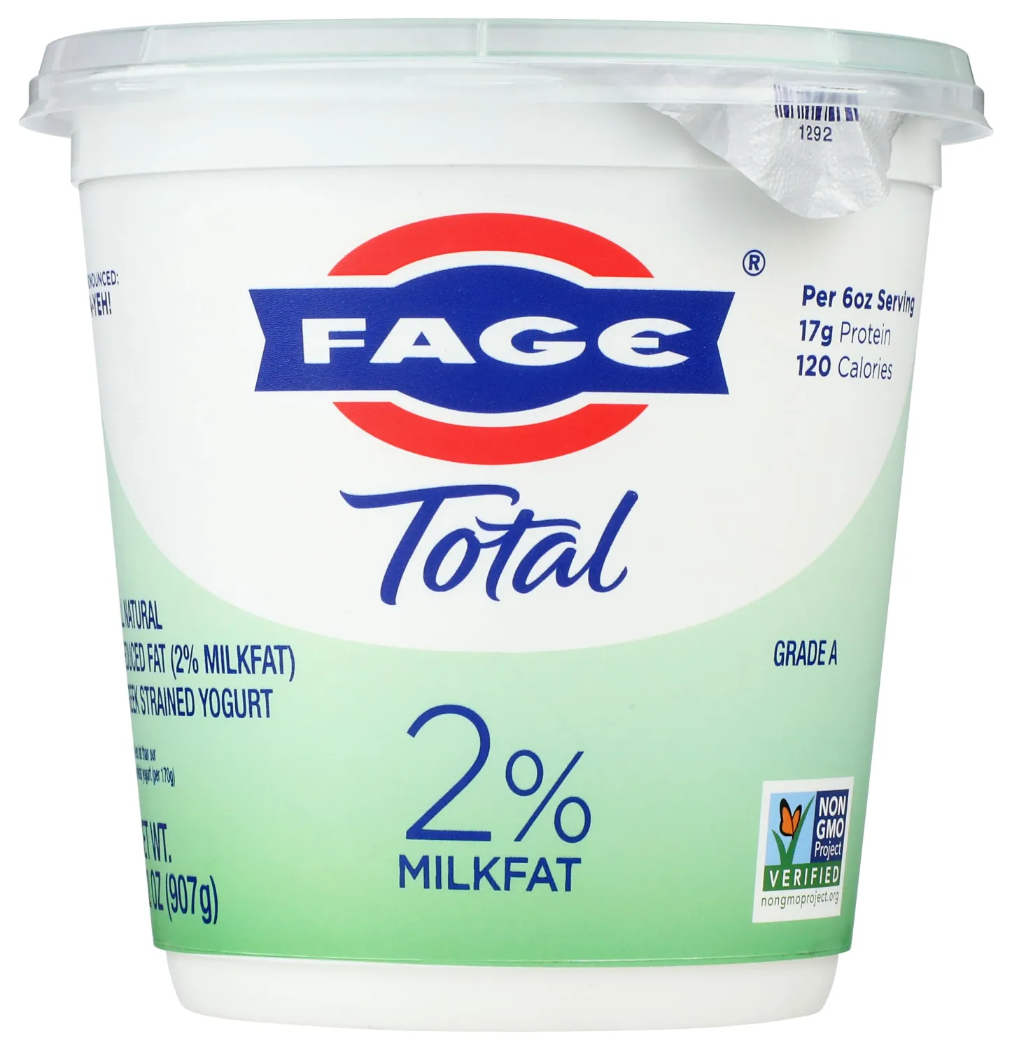 FAGE Total Greek Yogurt, 2% Reduced Fat, Plain, 32 oz